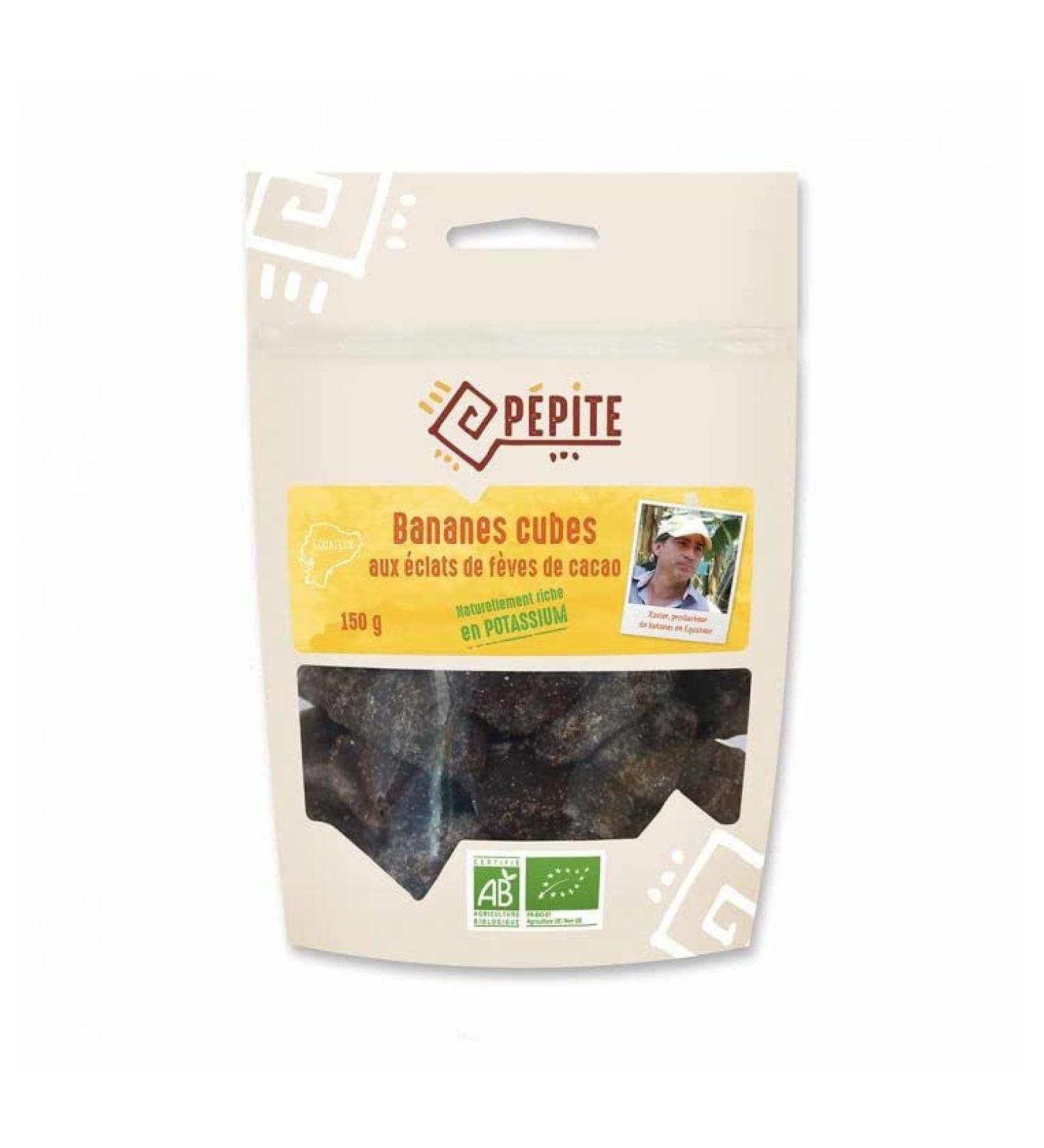 Banana Cubes with Cocoa Beans from Cerecita Fair Trade & Organic