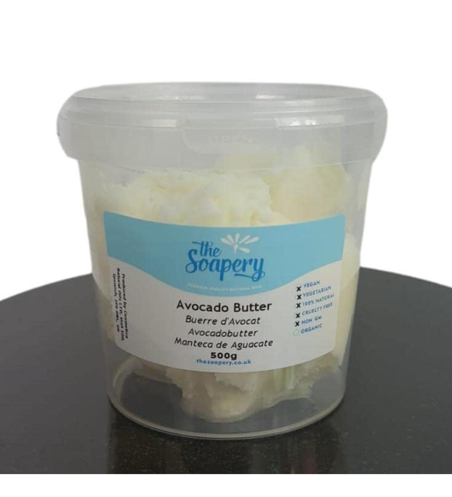 Avocado Butter 2x500 gr -100% Natural Ingredient for Soap Skin and Hair