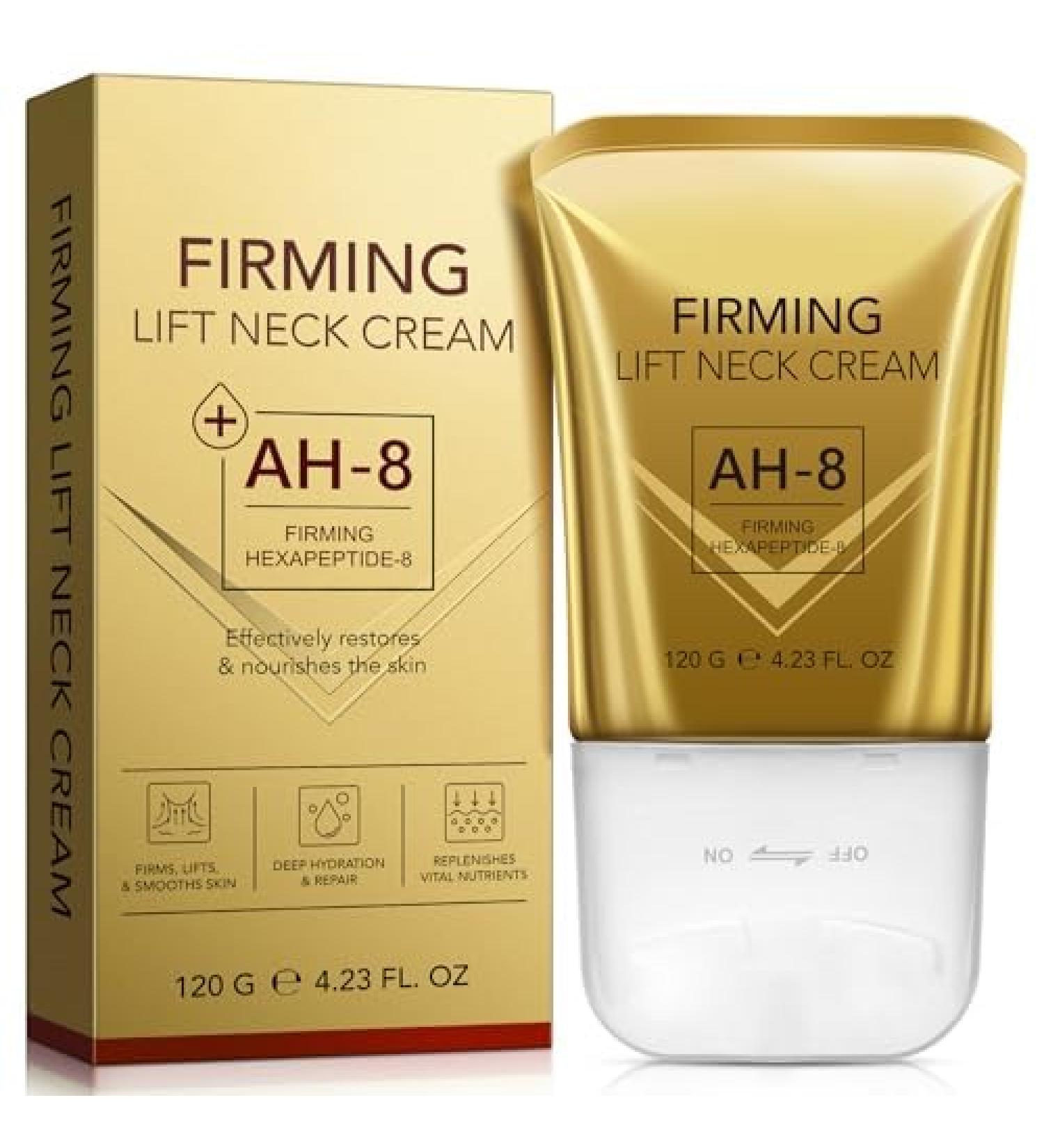 AH-8 Firming Neck Cream for Skin Body Care 4.23Oz Neck Tightening Cream with Roller Lifting & Tightening Loose Skin Reduces Wrinkles and Fine Lines Facial Moisturizer(Golden) - Buy Online on GoSupps.com