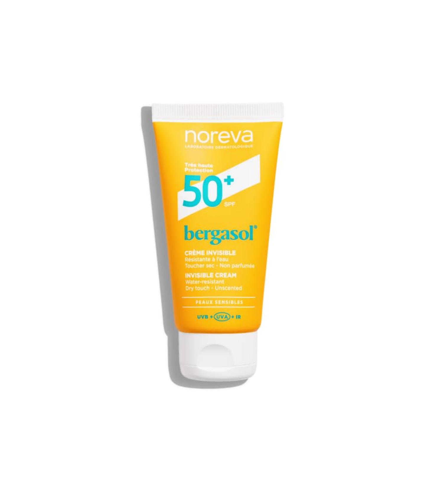 Noreva - Bergasol - Cr me Invisible SPF50+ - Cr me Solaire Haute Protection UVA UVB Infrarouges Lumi re Bleue - Hydrate Nourrit Prot ge - D s 3 Mois - Fabrication Fran aise - 50ml - Buy Online on GoSupps.com