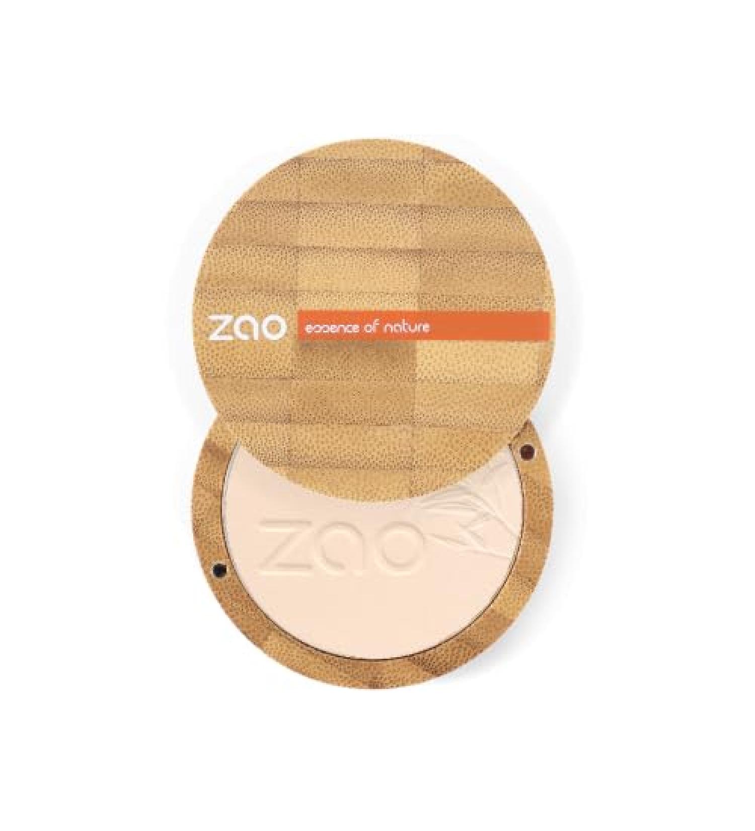 Bio make up vegan compact powder zao 9 g - vegan natural cosmetics make -up powder - opaque & matting - refilling - No. 306 porcelain