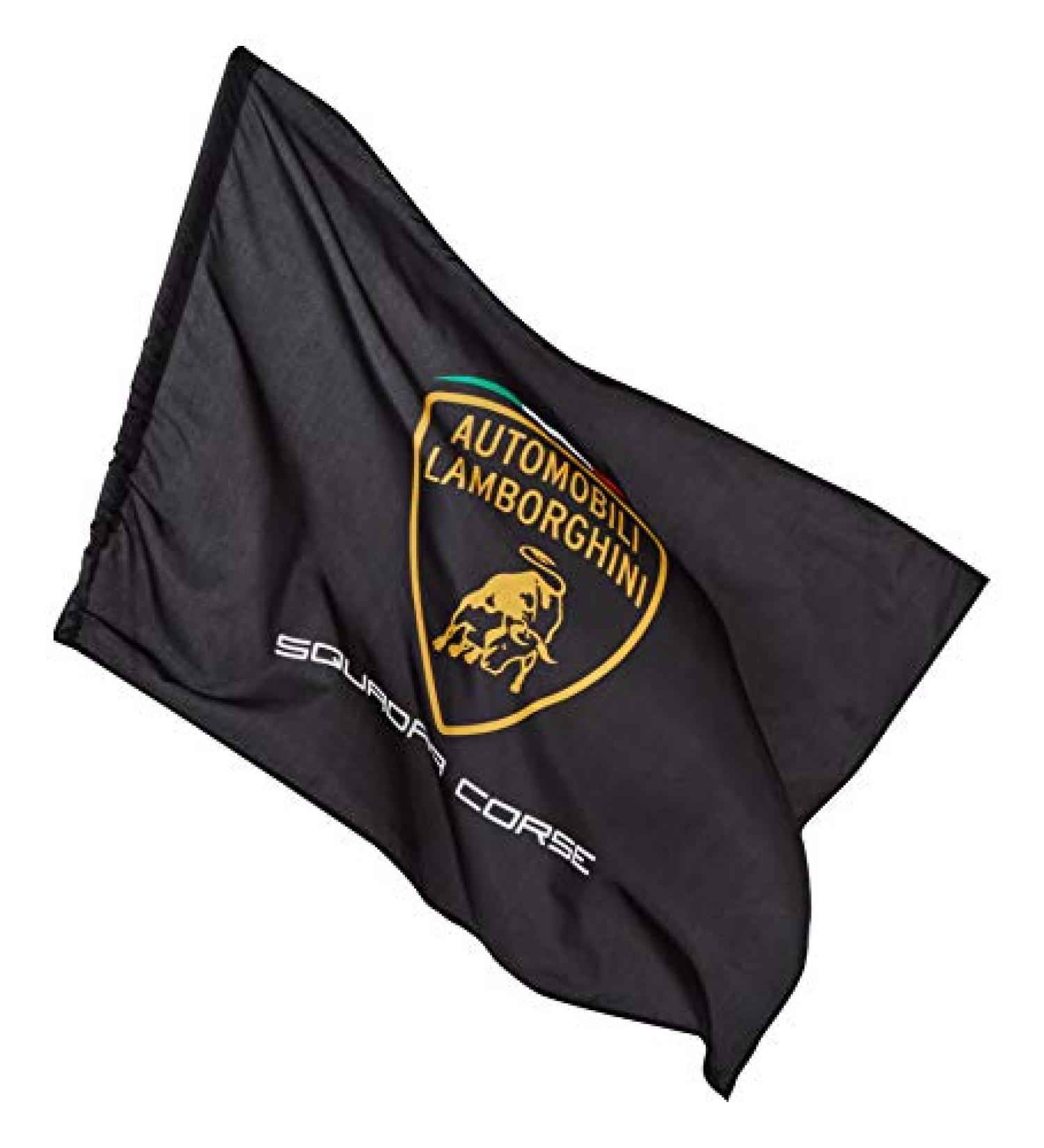Lamborghini Squadra Corse Flag Black