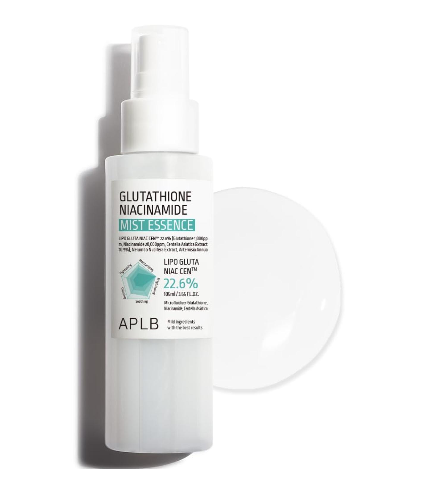 APLB Glutathione Niacinamide Mist Essence - 22.6% LIPO GLUTA NIAC CEN | Korean Skincare for Moisture & Improved Skin Texture - Buy Online on GoSupps.com
