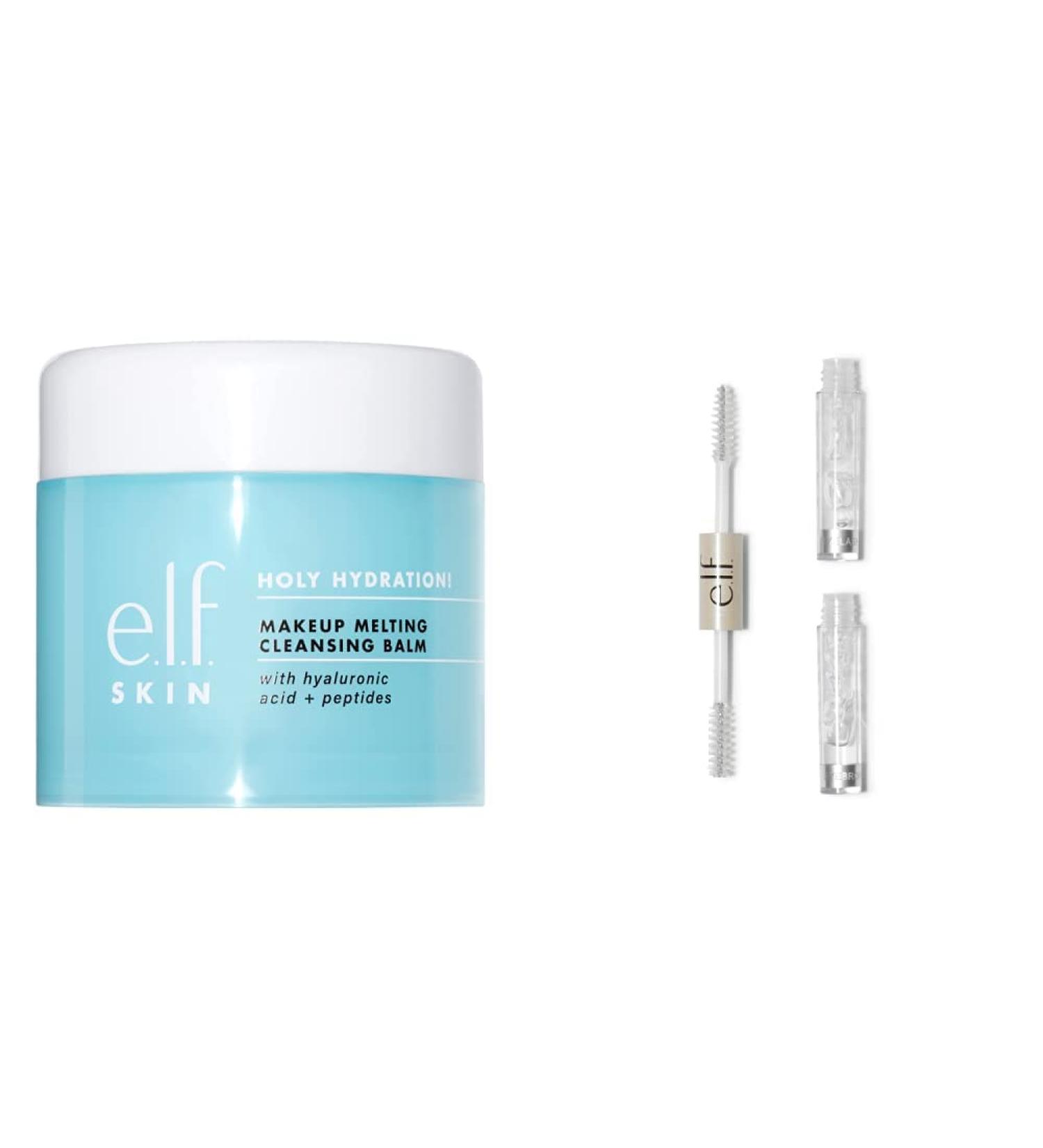 e.l.f. SKIN Holy Hydration! Makeup Melting Cleansing Balm and Clear Brow & Lash Mascara Balm + Formula (2.5mL) - Buy Online on GoSupps.com