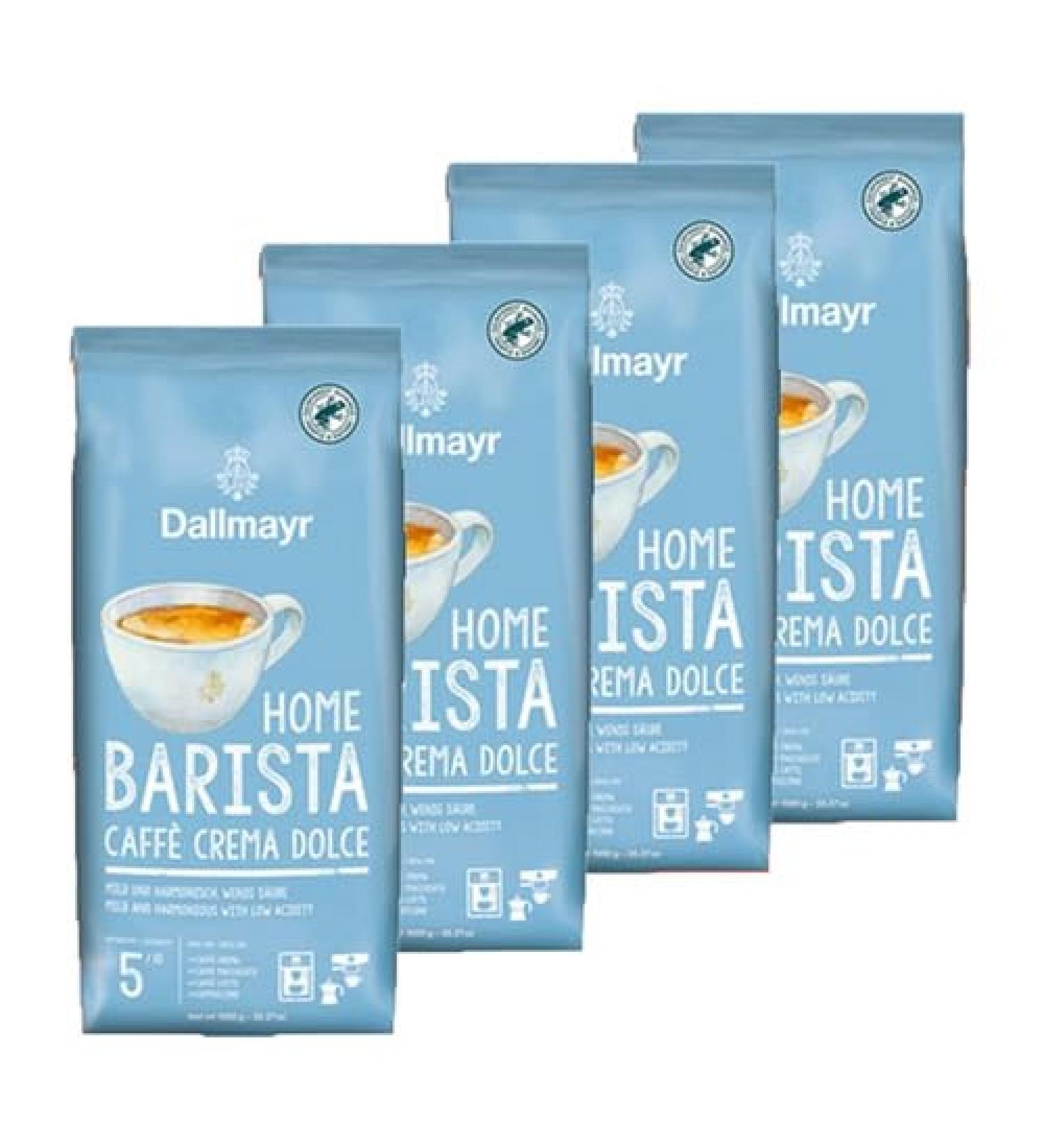 Dallmayr - Home Barista Coffee Crema Dolce Beans - 4x 1kg