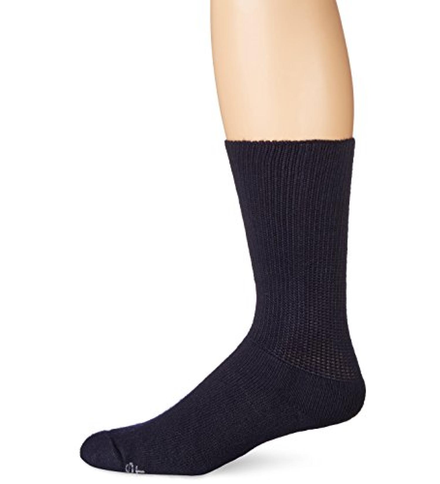 World's Softest Men's/Women's Sensitive Fit Comfort Feet Crew Socks X-Large Black