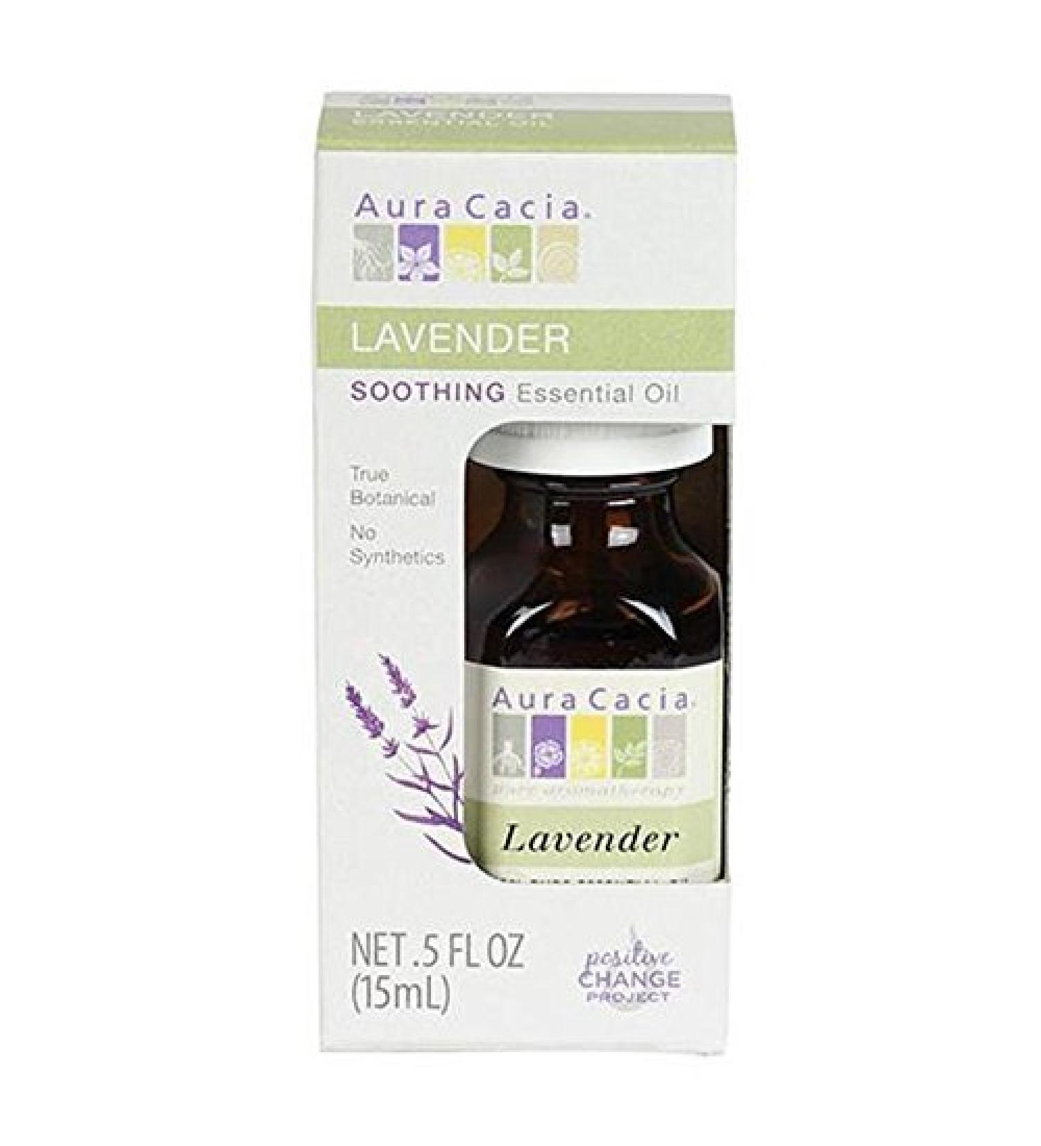 Aura Cacia Essential Lavender Boxed Oil 0.5 oz