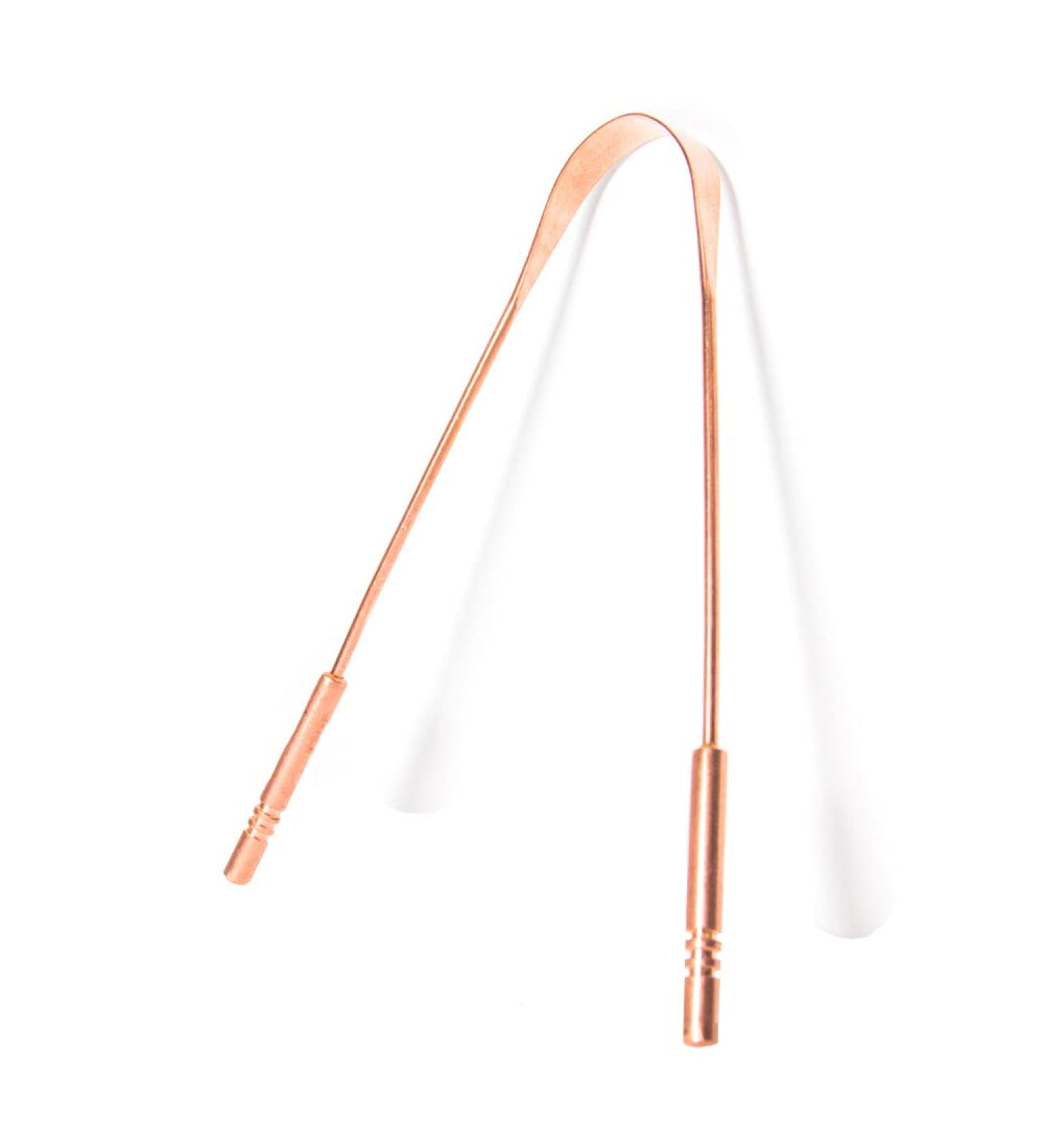 Copper Tongue Cleaner | Bad Breath Relief Tongue Scraper for Fresh Breath | International Shipping Available - Buy Online on GoSupps.com