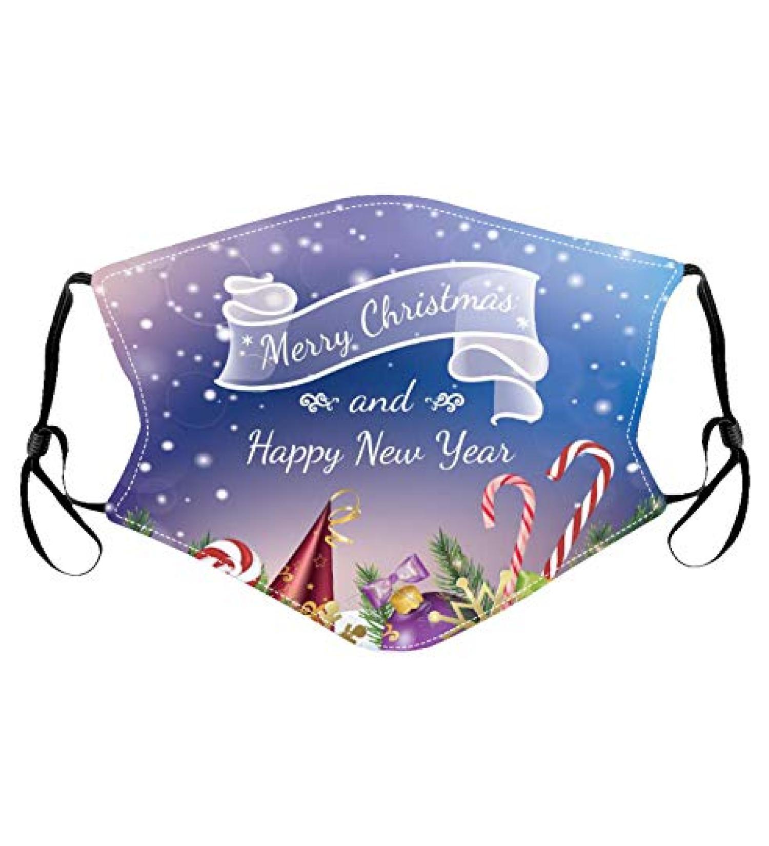 Deholifer Breathable Washable Cotton Face Mask for Adults - Adjustable Christmas Fabric Mouth & Nose Protection - Buy Online on GoSupps.com