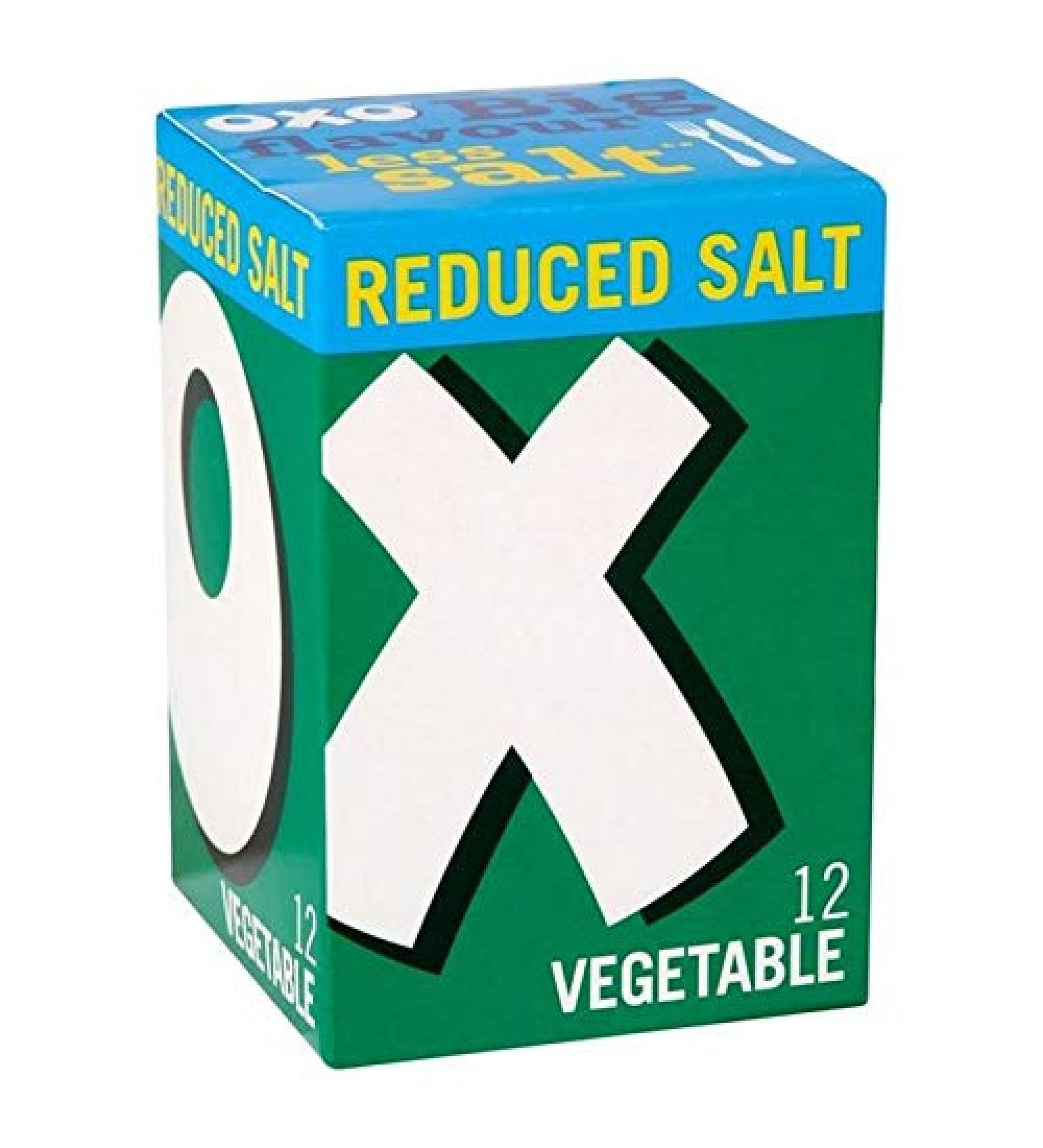 4X Oxo 12 Reduced Salt Vegetable Stock Cubes 71g