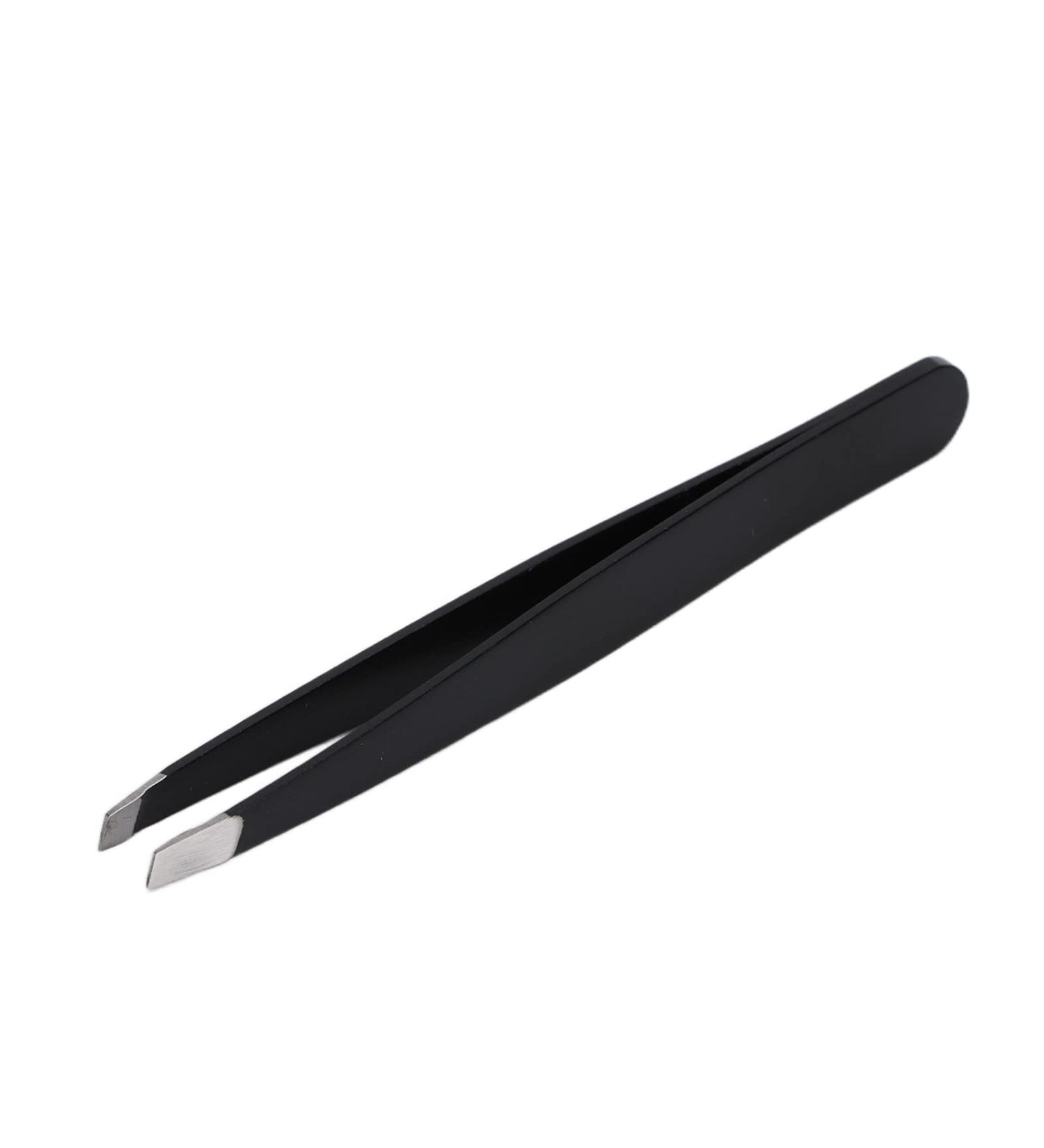 Verdant Touch Makeup Tweezers Stainless Steel Eyebrow Tweezers Portable Black for Eyebrows Facial Hair Ingrown Hair Removal - Buy Online on GoSupps.com