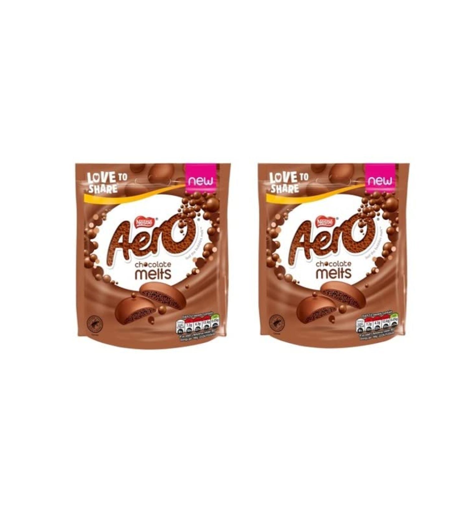 QAstocks Aero Milk Chocolate Share Bags 92g (Pack of 2)