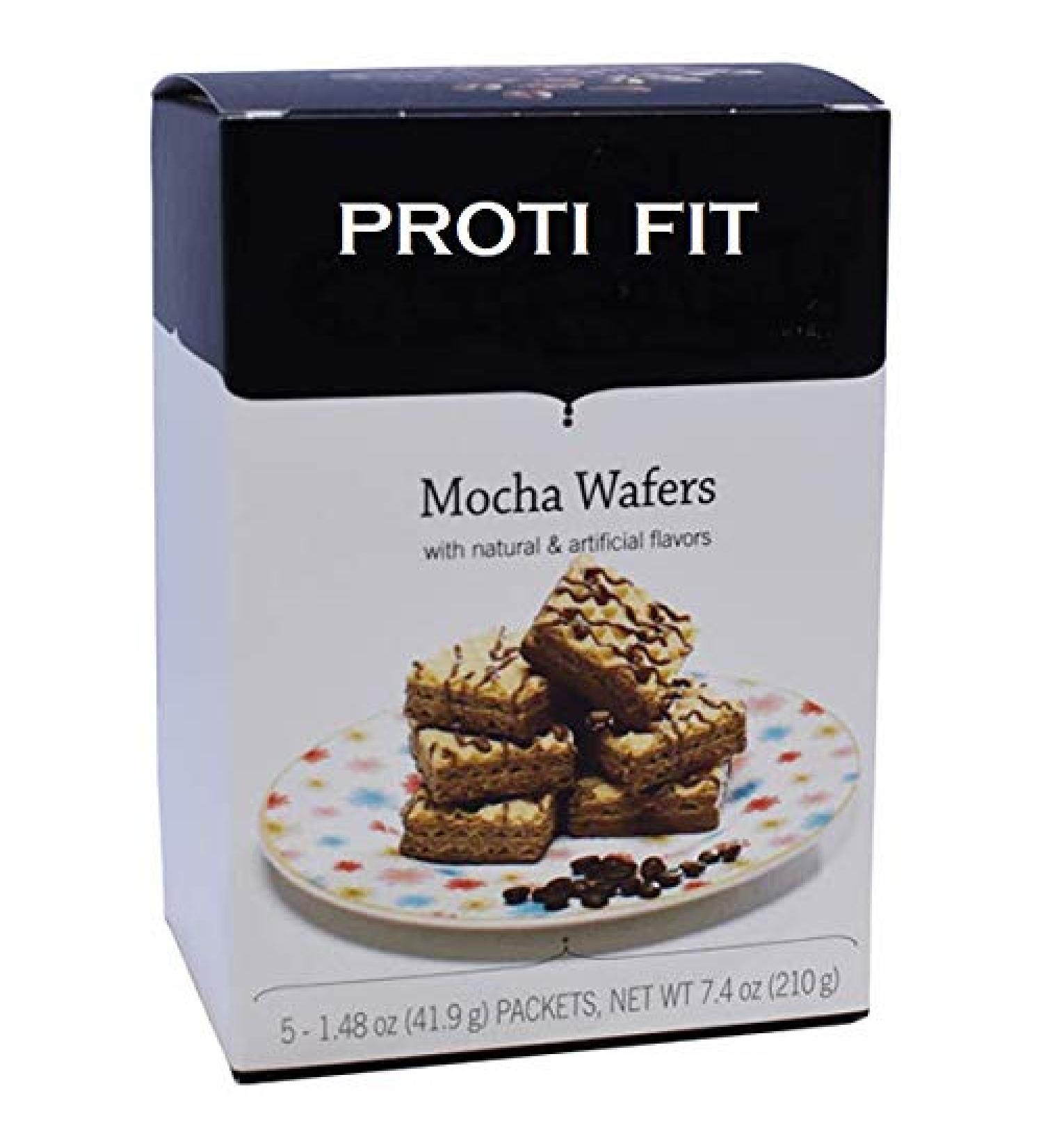 Proti Fit Bariatrix Mocha Wafer Square for weight loss - 15 grams of protein - 5 box serving