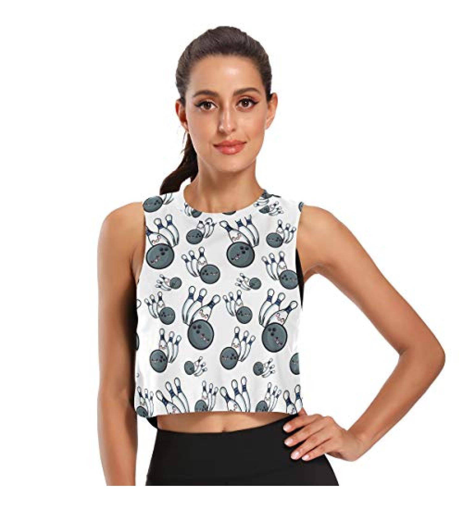 Women's Sleeveless Crop Top Workout Shirt - Athletic Muscle Tank in Color8 (Medium) - Buy Online on GoSupps.com