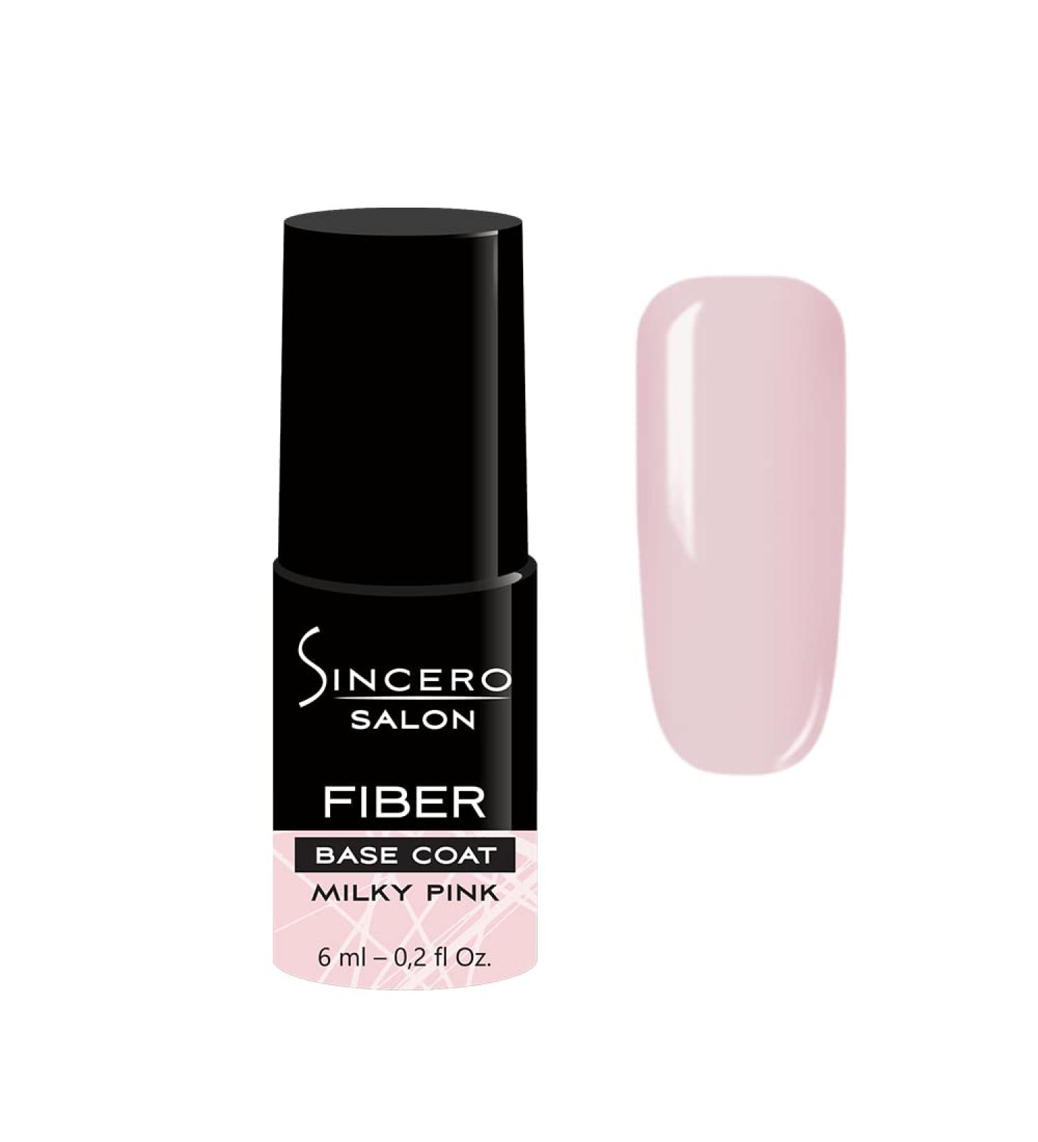 Sincero Salon - Milky Pink Gel Nail Polish Base Coat 6ml - Extra Strong Nail Strengthener For Damaged Nails - Gel Base Coat - Nail Varnish - Gel Polish Nail Art - LED UV Gel Nail Polish - Buy Online on GoSupps.com