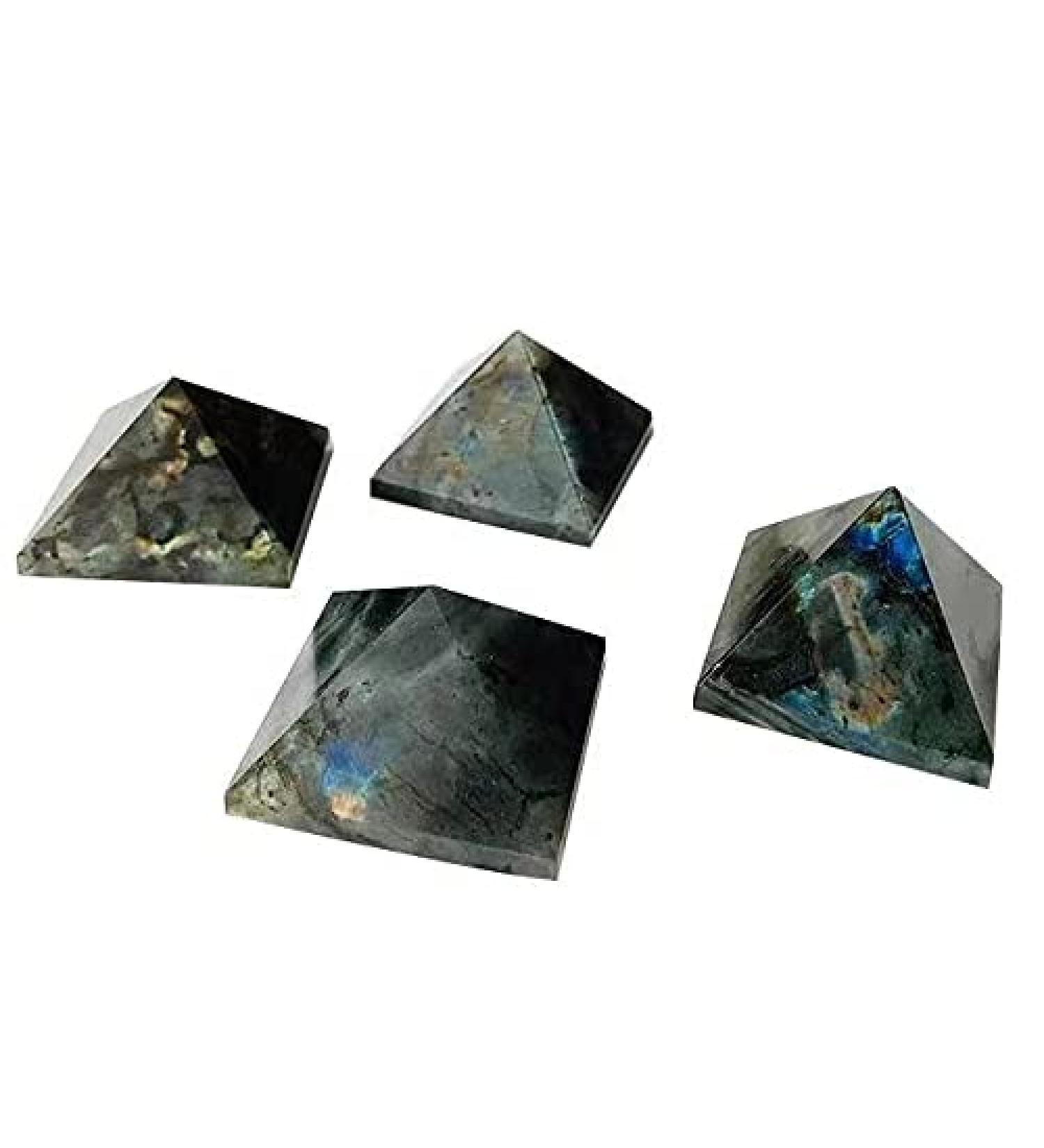 1pc 50mm Natural Polished Crystal Stone Gemstone Carving Labradorite Pyramid Chakra Reiki Balancing - Buy Online on GoSupps.com