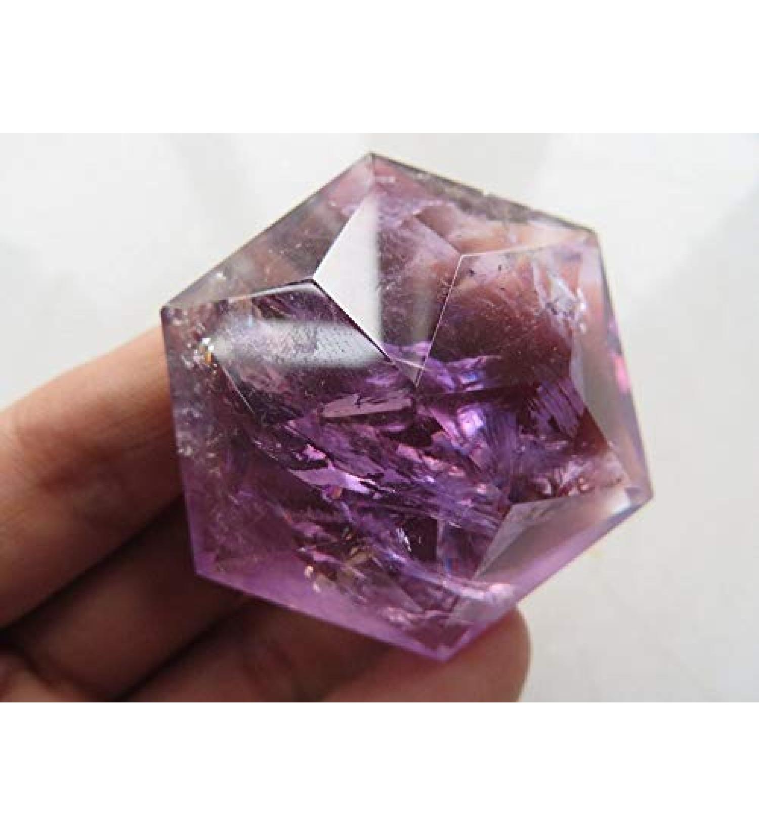 Natural Amethyst Quartz Crystal Merkaba Star Carving Art W Rainbows 48g ningxiao - Buy Online on GoSupps.com