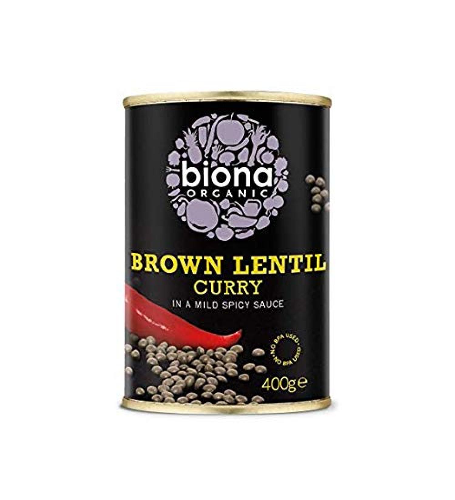 Biona Biona Curry Organic Brown Lentils 400g (pack of 6)