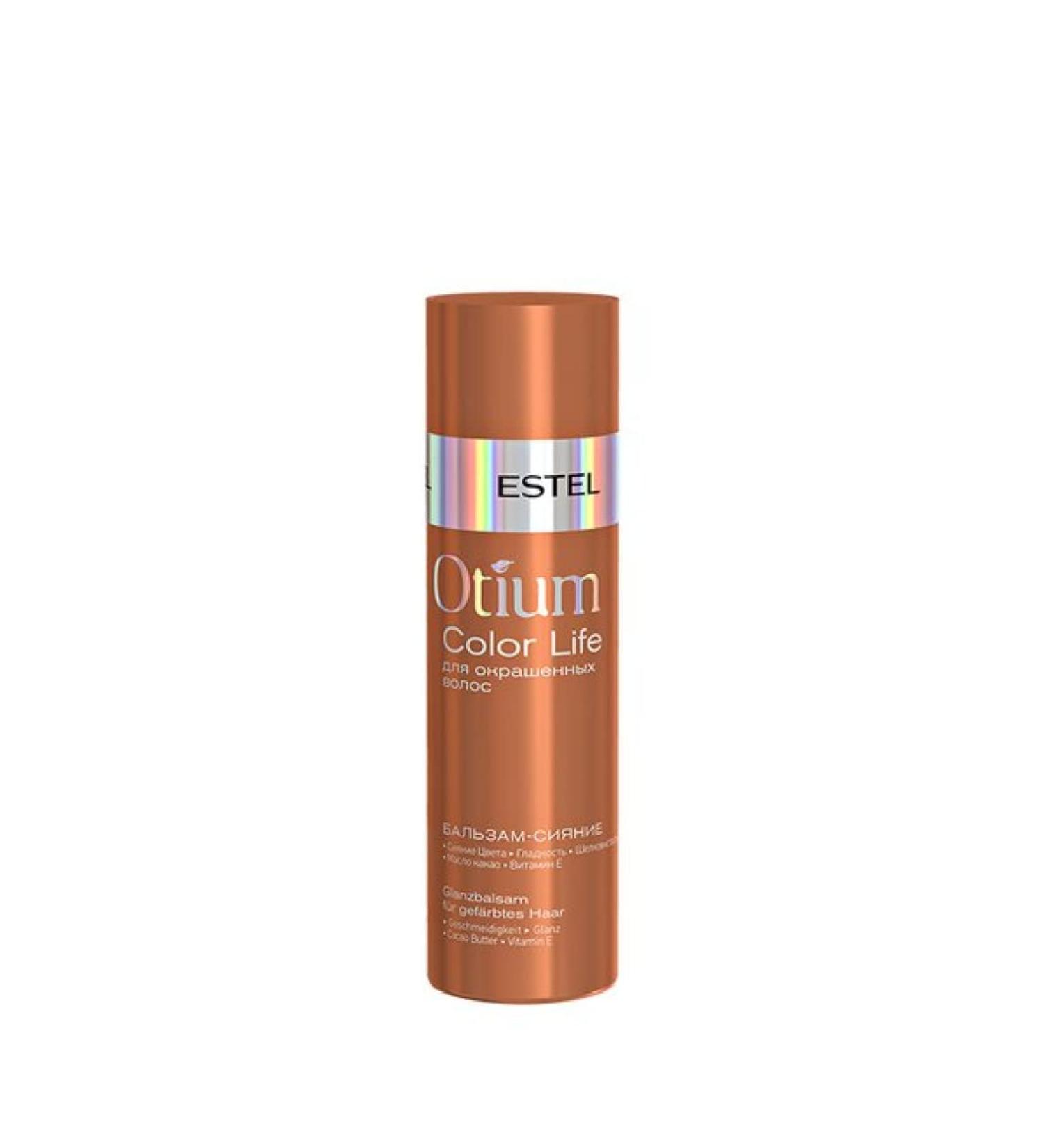 Estel Otium Color Life Radiance Balm for Coloured Hair 200 ml prevents premature washing of the colour pigments from the hair structure and restores damaged areas. - Buy Online on GoSupps.com