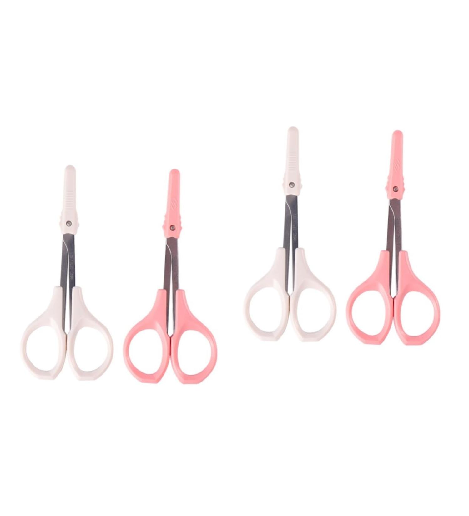 FRCOLOR 4 Pcs Beauty Eyebrow Trimmer Set - Precision Curved Beard Trimmers in Assorted Colors - Buy Online on GoSupps.com