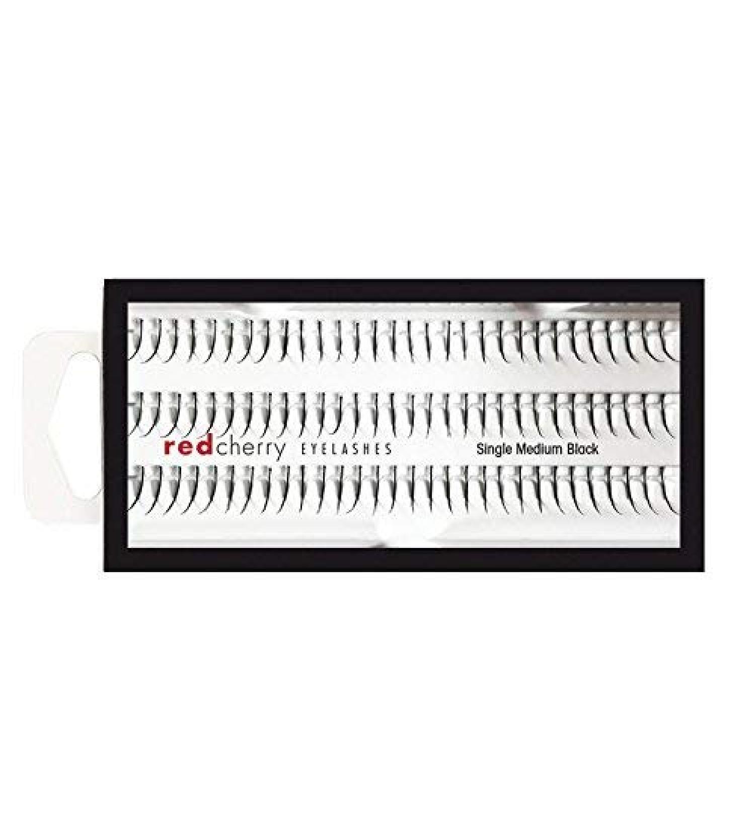 RED CHERRY Lashes Single Medium Black by Red Cherry