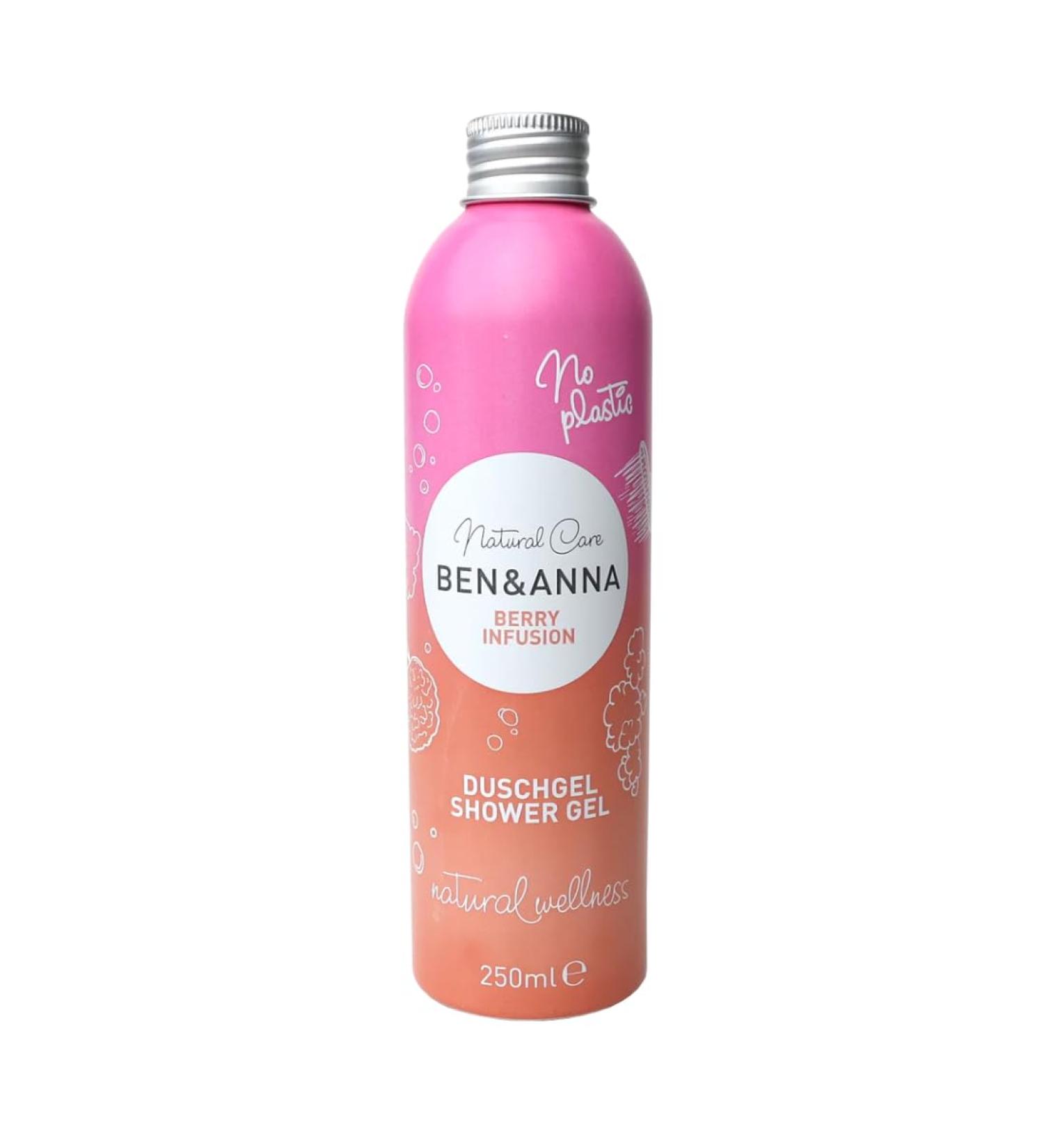  Ben&Anna Ben & Anna Berry Shower Gel - 1 Pack - Shower Gel - Natural Cosmetic Vegan Plastic Free Aluminium Box (1) - Buy Online on GoSupps.com