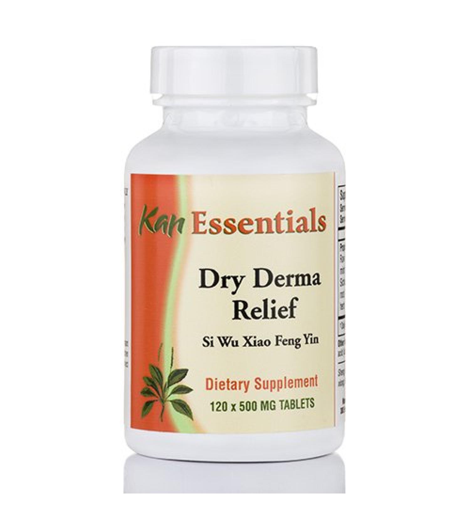 Kan Herbs Essentials Dry Derma Relief 120 tabs - Natural Skin Support - Buy Online on GoSupps.com