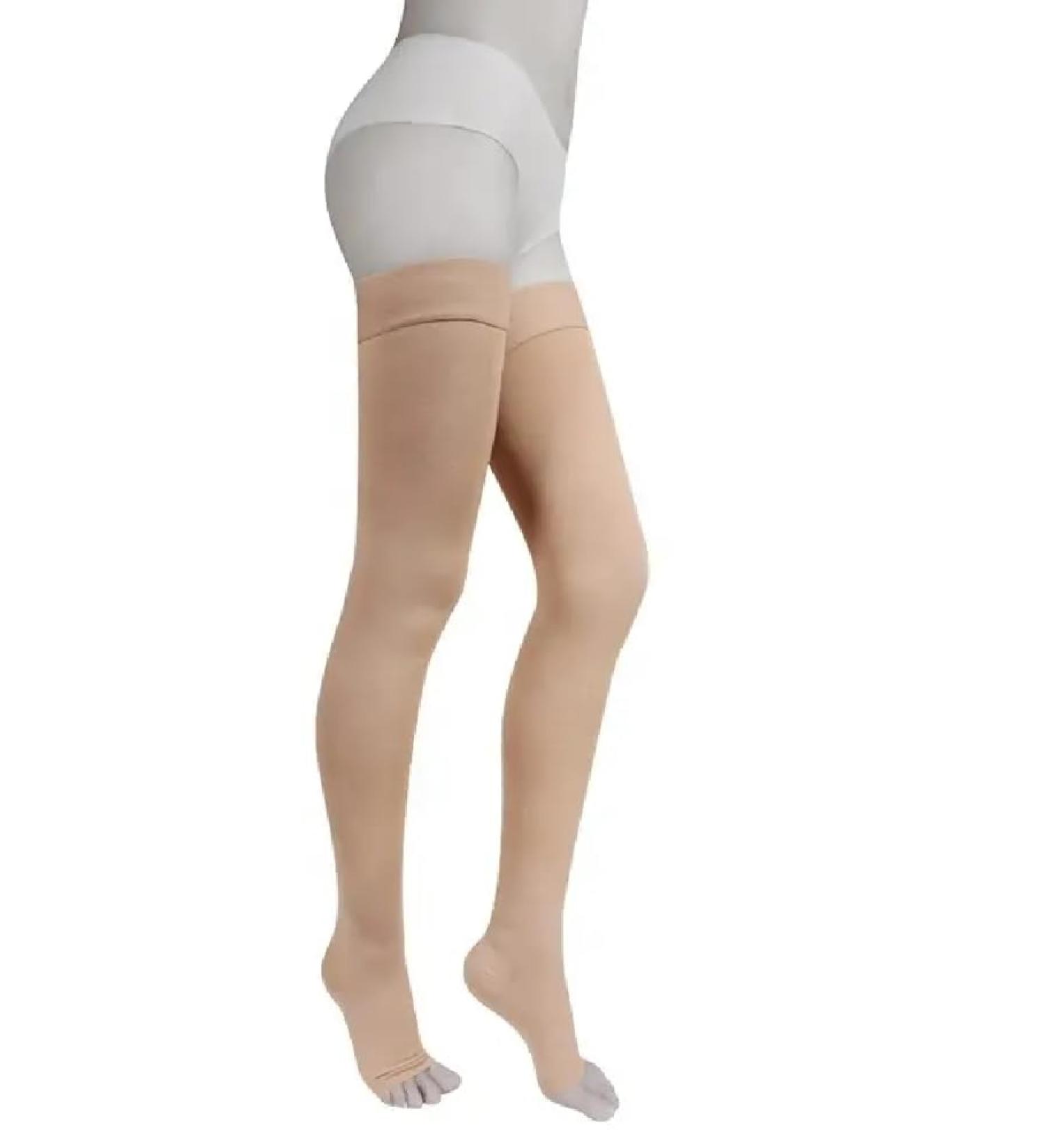 Sweltebloomz Compression stockings thigh high with open toe for Women - Medium Biege - Buy Online on GoSupps.com