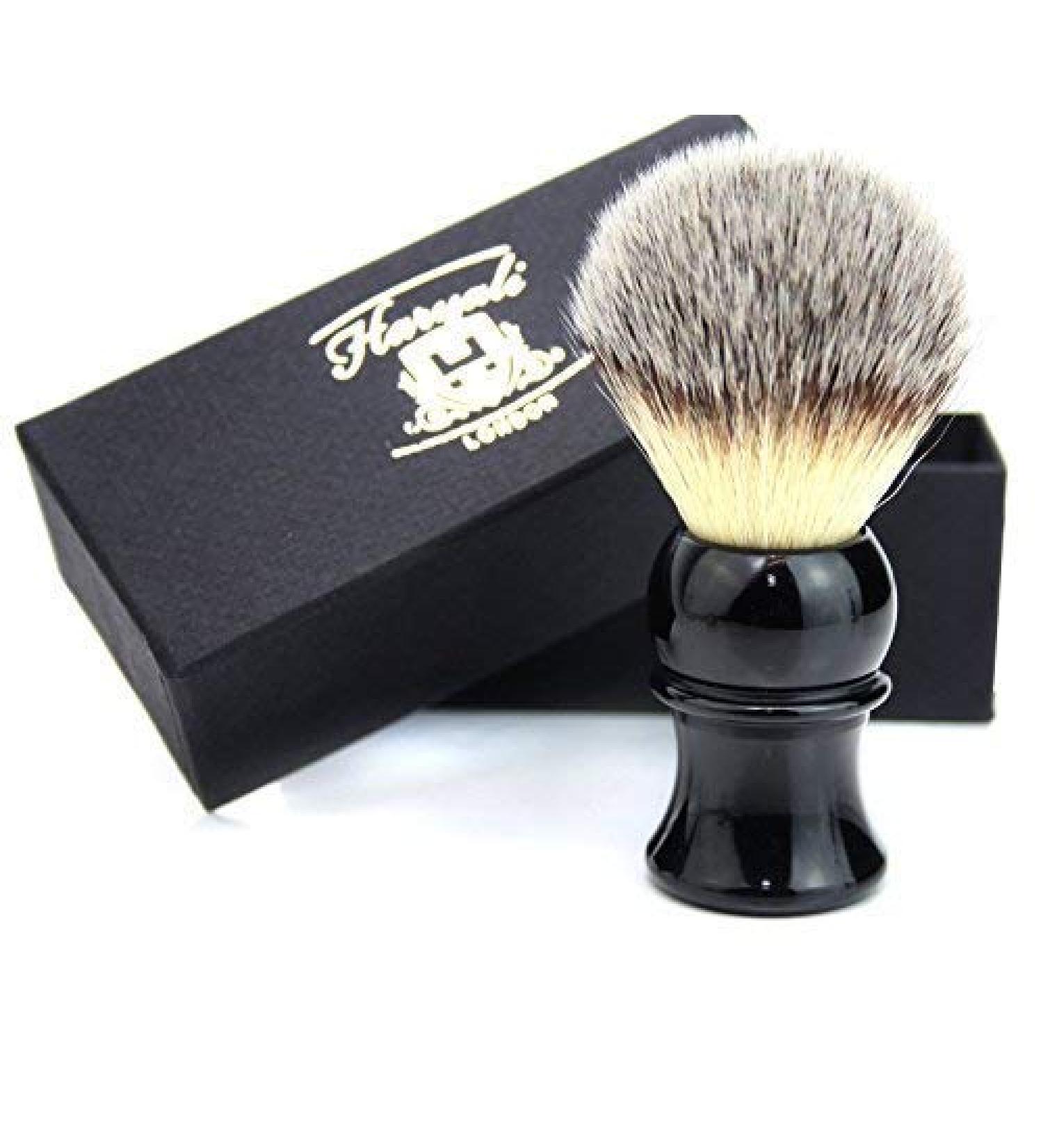 Luxury Shaving Brush for Men Gift Box | Synthetic Hair & Pure Black Handle | Perfect Grooming Gift - Buy Online on GoSupps.com