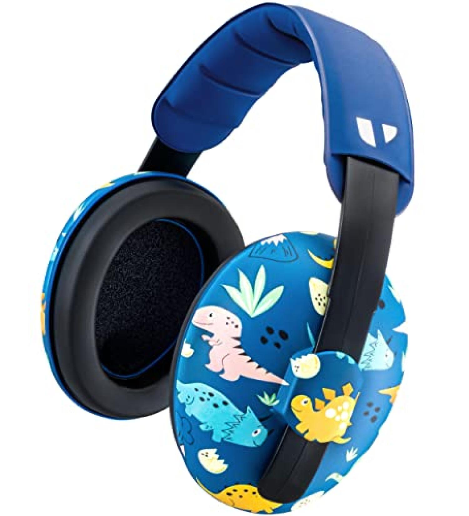 Vanderfields Baby Ear Protection Toddler - Dinosaur Club Design - 22dB NRR - Ages 3 Months to 3 Years - Buy Online on GoSupps.com