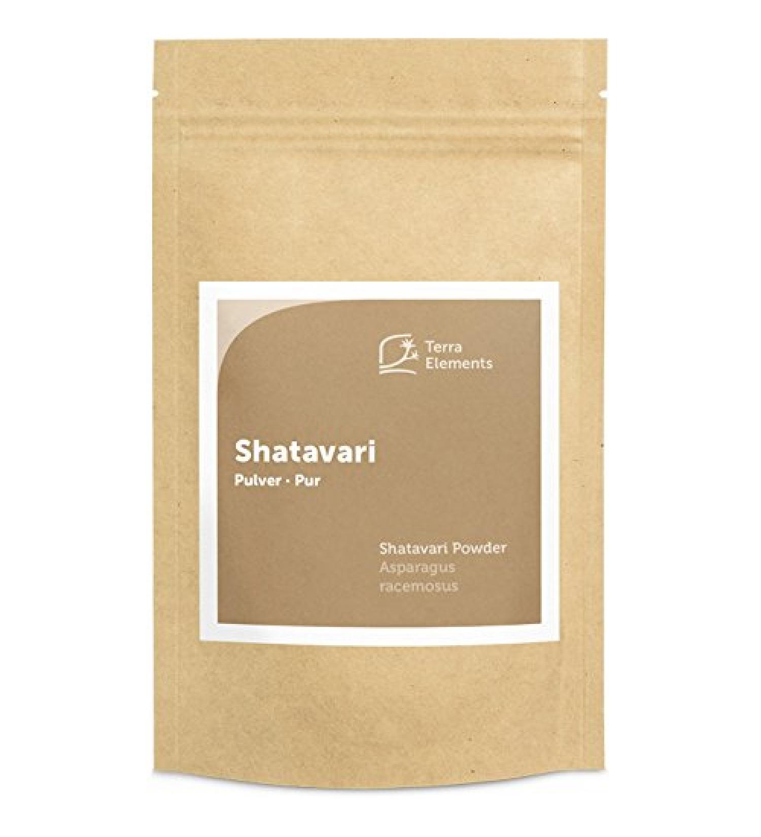 Terra Elements Organic Shatavari Powder 100g - 100% Pure Adaptogen Vegan Ayurvedic Spice for Wellness - Buy Online on GoSupps.com