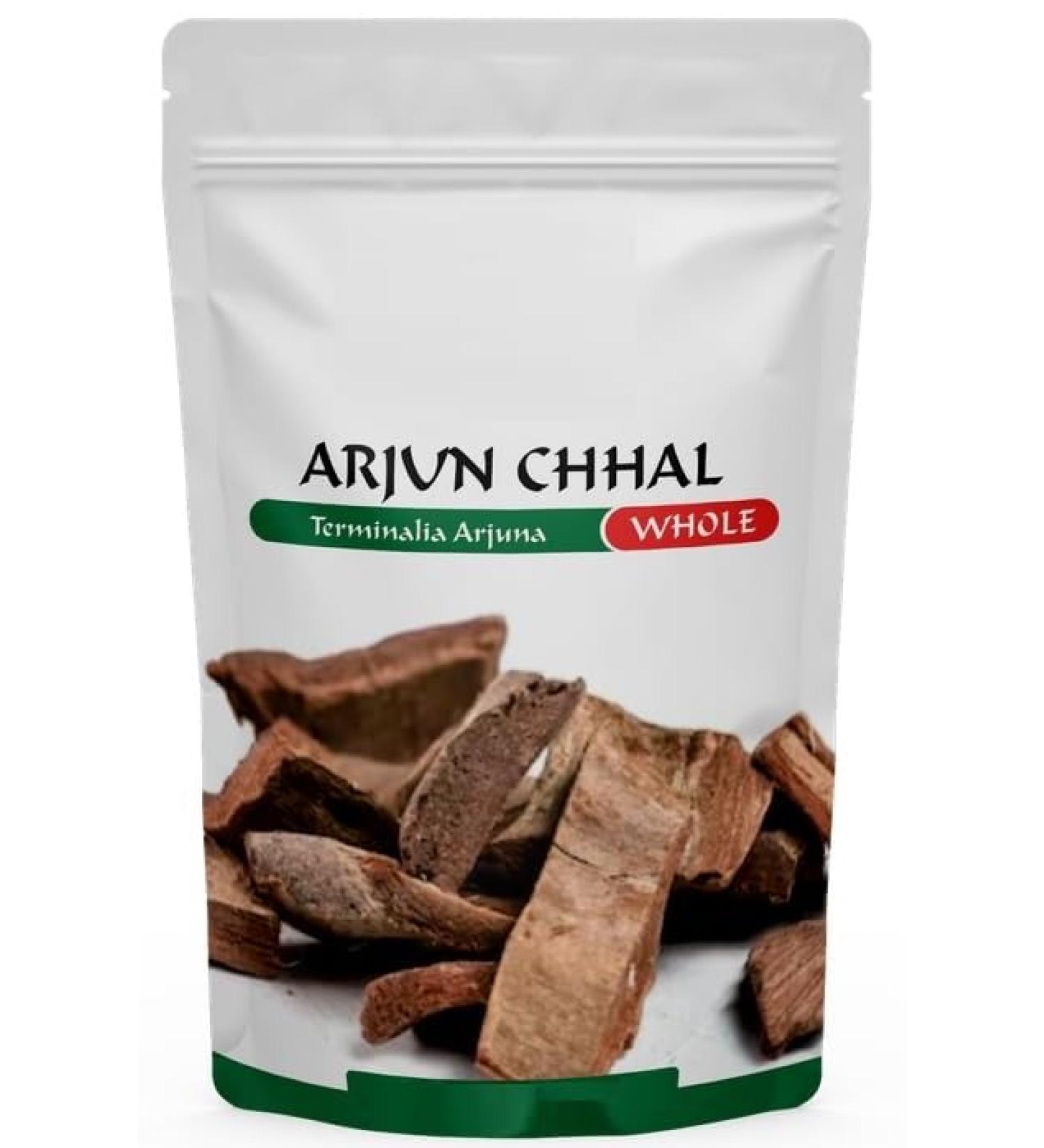 JEVR Organic Arjun Ki Chaal - 400g - Dried Arjuna Tree Bark - Raw | Marutham | Terminalia Arjuna | Lowers Bad Cholesterol | Whole Arjun Chhal - Buy Online on GoSupps.com