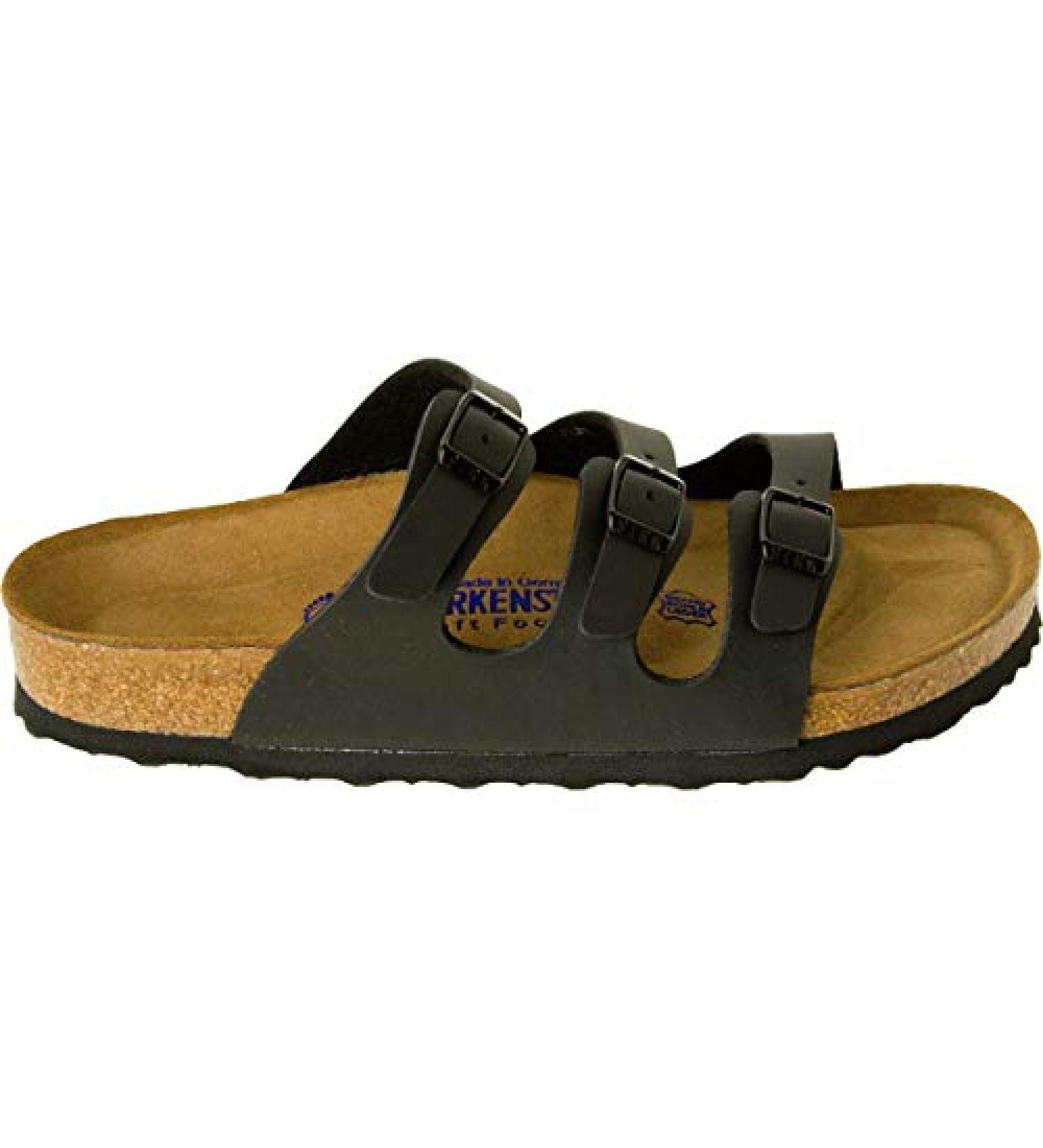 Birkenstock Women's Florida Sandal 9-9.5 Black Birko-Flor - Comfort and Style - Buy Online on GoSupps.com