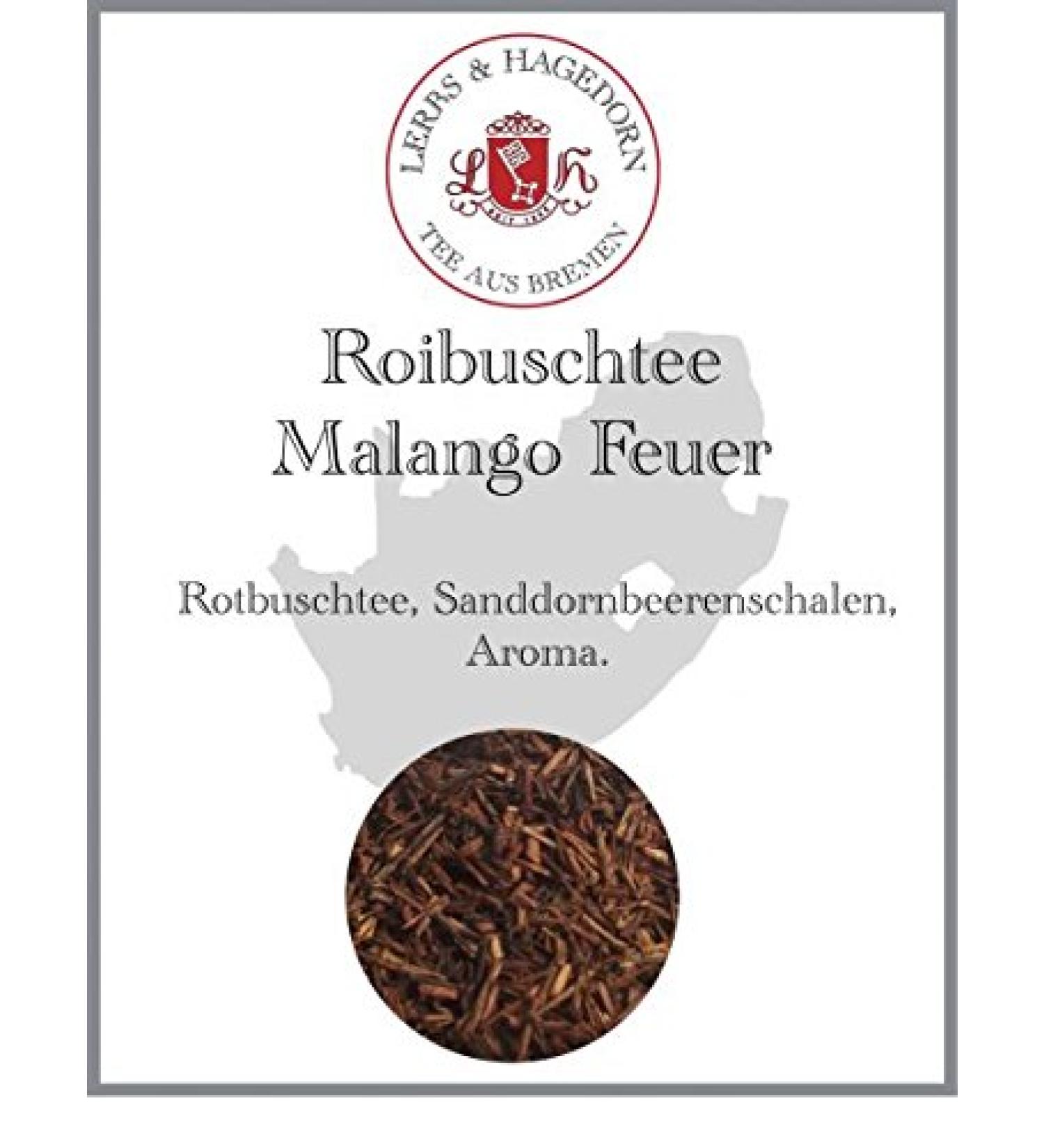  Lerbs & Hagedorn Lerbs & Hagedorn Roibusch tea Malango Fire | 250 g (about 21 liters) red tea with red bush sea buckthorn berry bark - Buy Online on GoSupps.com