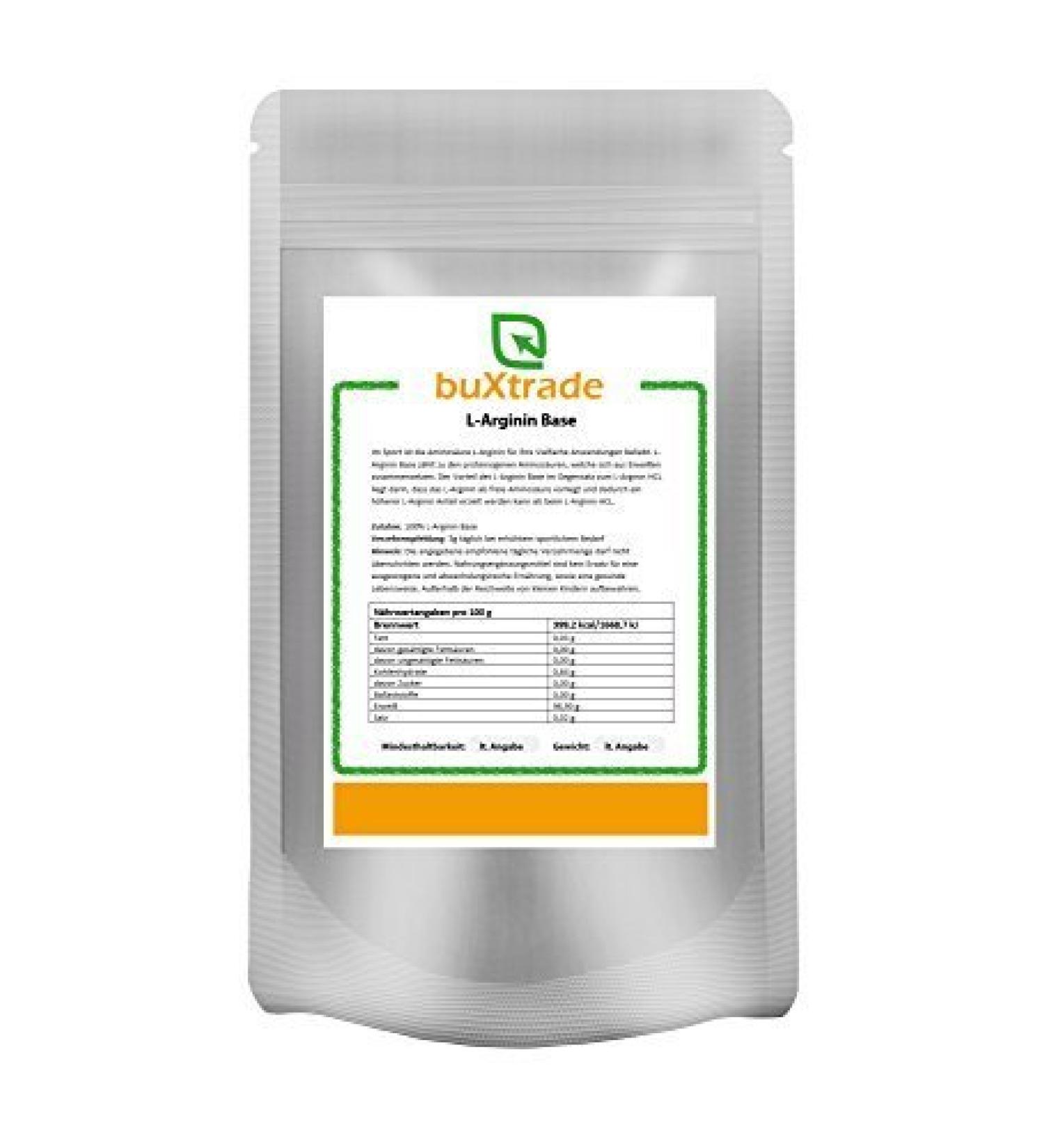 100 g L-Arginine Base Powder | pure amino acid | high dosage | dietary supplement | no additives |
