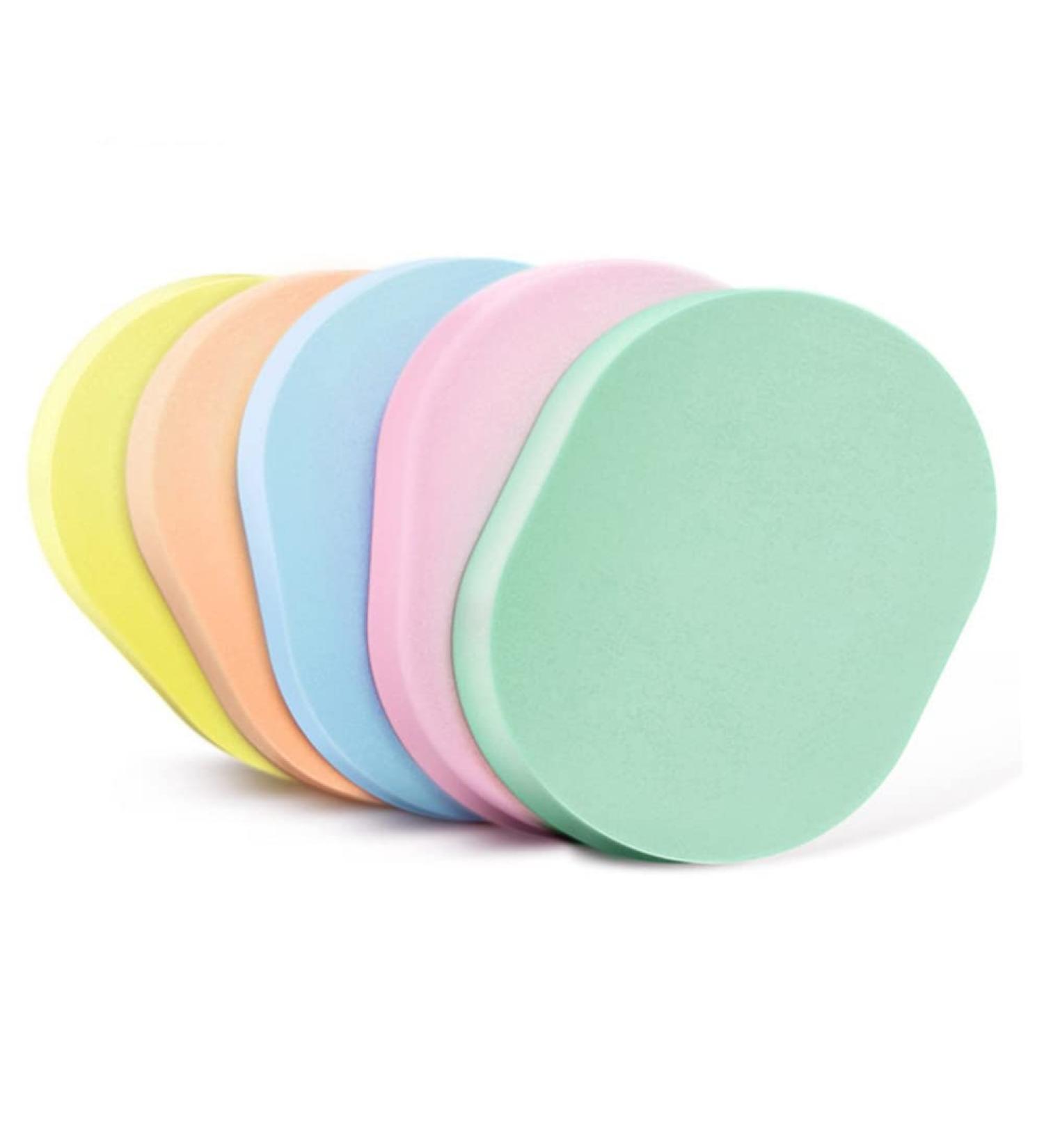 AKOAK 4 Pieces Color Facial Cleansing Sponge Set - Reusable Soft Powder Puff for Gentle Exfoliation Makeup Removal & Daily Cleansing - Buy Online on GoSupps.com