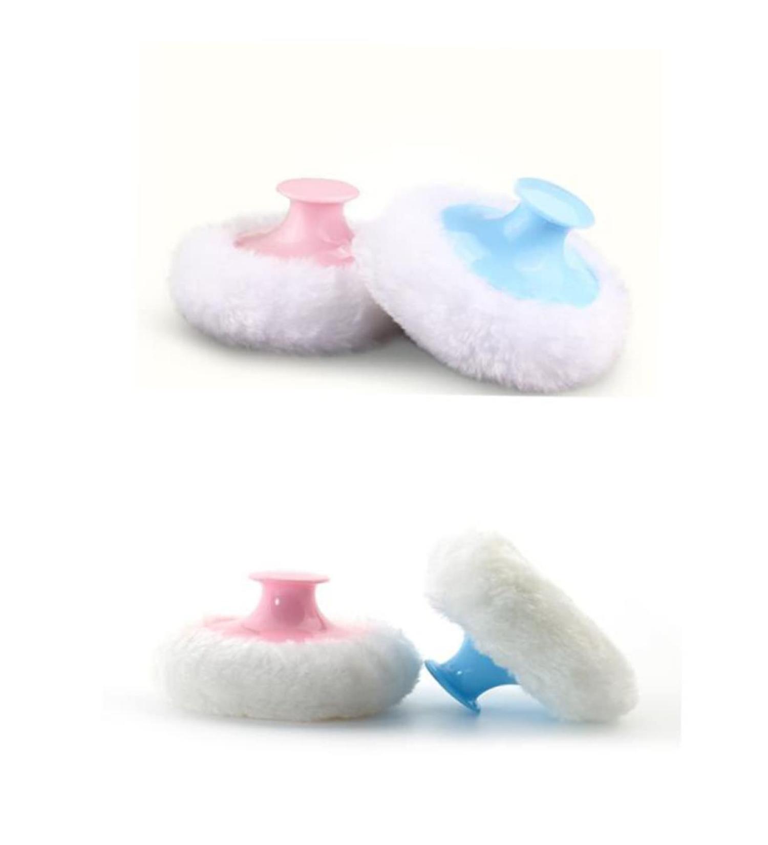 Healifty 4pcs Face and Body Powder Puff Set - Bathing, Talcum, Loose Powder - Woods of Windsor Blender - Newborn Friendly - Washable - Buy Online on GoSupps.com