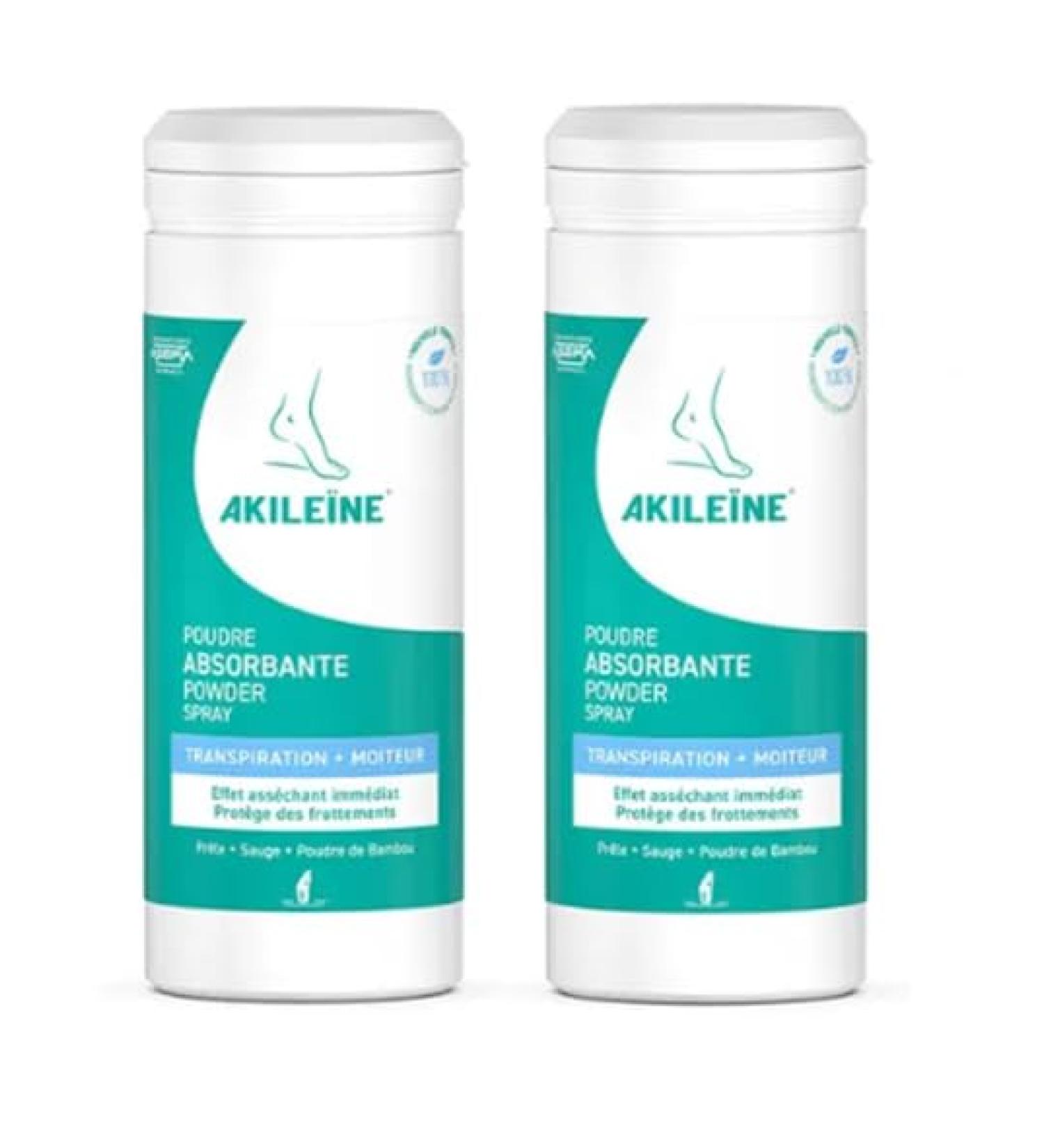 Akile ne Akileine Antiperspirant Foot Absorbing Powder 75g Pack of 2