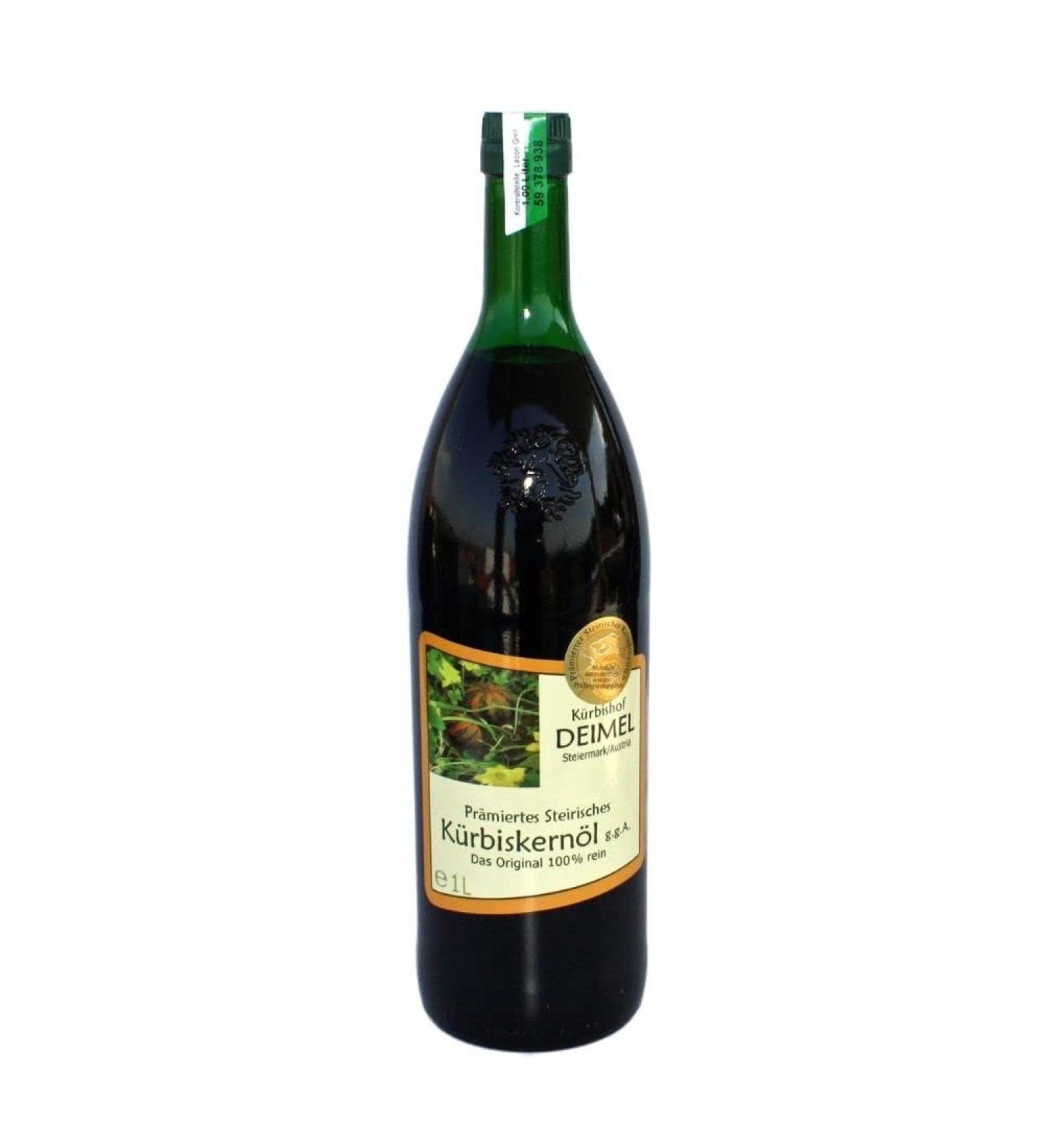Original Styrian Pumpkin Seed Oil PGI - K rbishof DEIMEL Award-Winning - 1000 ml (1L) | Authentic Austria - Buy Online on GoSupps.com