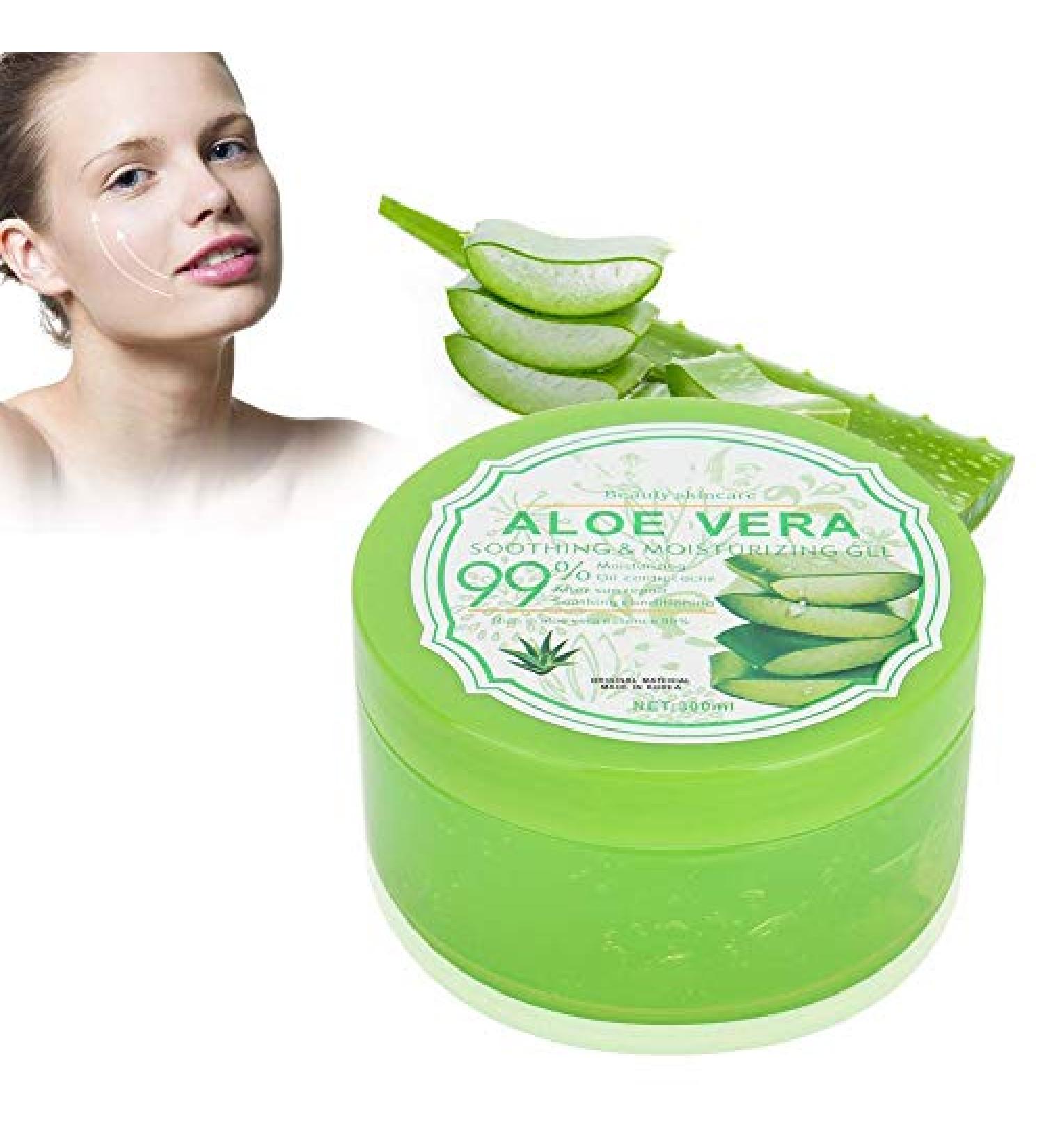 300g Aloe Vera Gel - Moisturizes Damaged Skin Relieves Acne Scars Soothes Sunburn & Redness Anti-Inflammatory Repair Solution - Buy Online on GoSupps.com