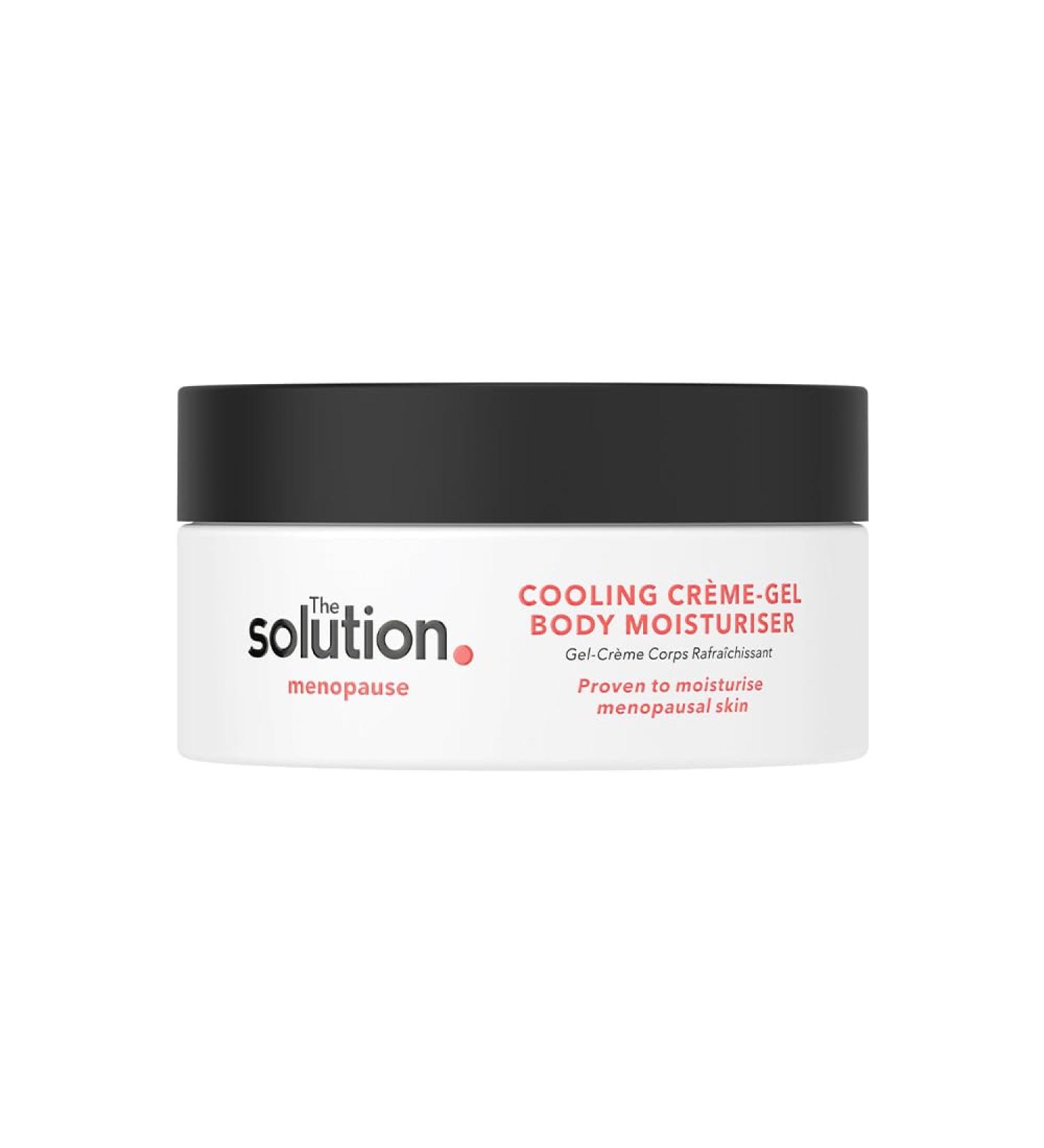 The Solution Menopause Cooling Cr me-Gel Body Moisturiser (200ml). Hydrating Night & Day Cream with Marine Pro Collagen Vegan & Cruelty Free Moisturising Cream with Menopause Complex for Hot Flushes - Buy Online on GoSupps.com