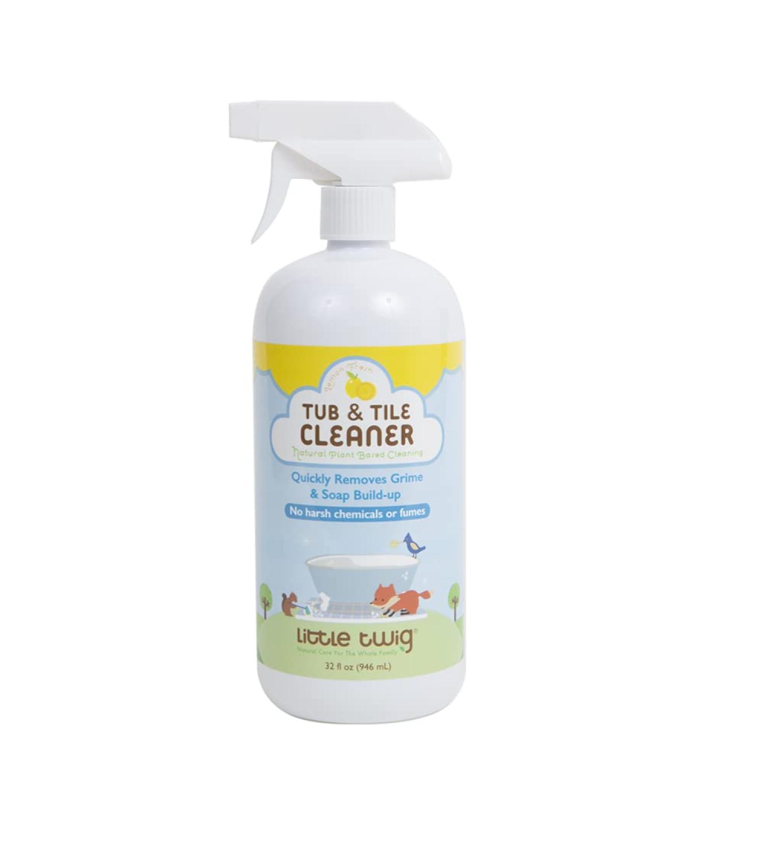 Little Twig Tub and Tile Cleaner - Lemon Fresh Scent - 32 oz | Eco-Friendly Non-Toxic Cleaning Solution for Home & International Shipping - Buy Online on GoSupps.com