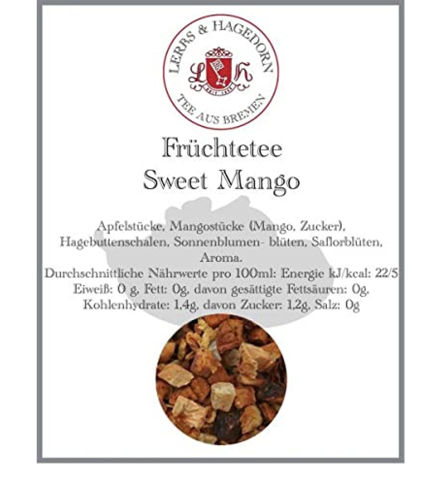  Lerbs & Hagedorn Sweet Mango Fruit Tea 250g - Buy Online on GoSupps.com