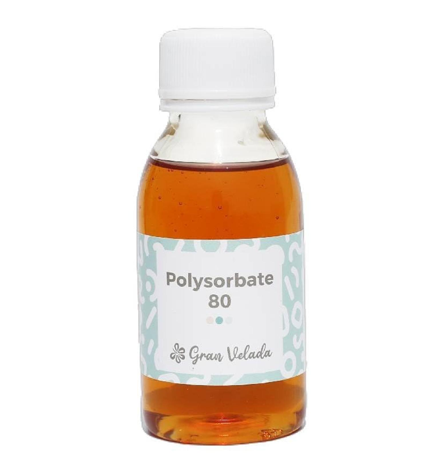 GRAN VELADA Gran Velada Polysorbate 80 liquid 100 g | O/W emulsifier and non-ionic surfactant | Moisturizing and hydrating properties | Suitable for creams scrubs gels and bath bombs