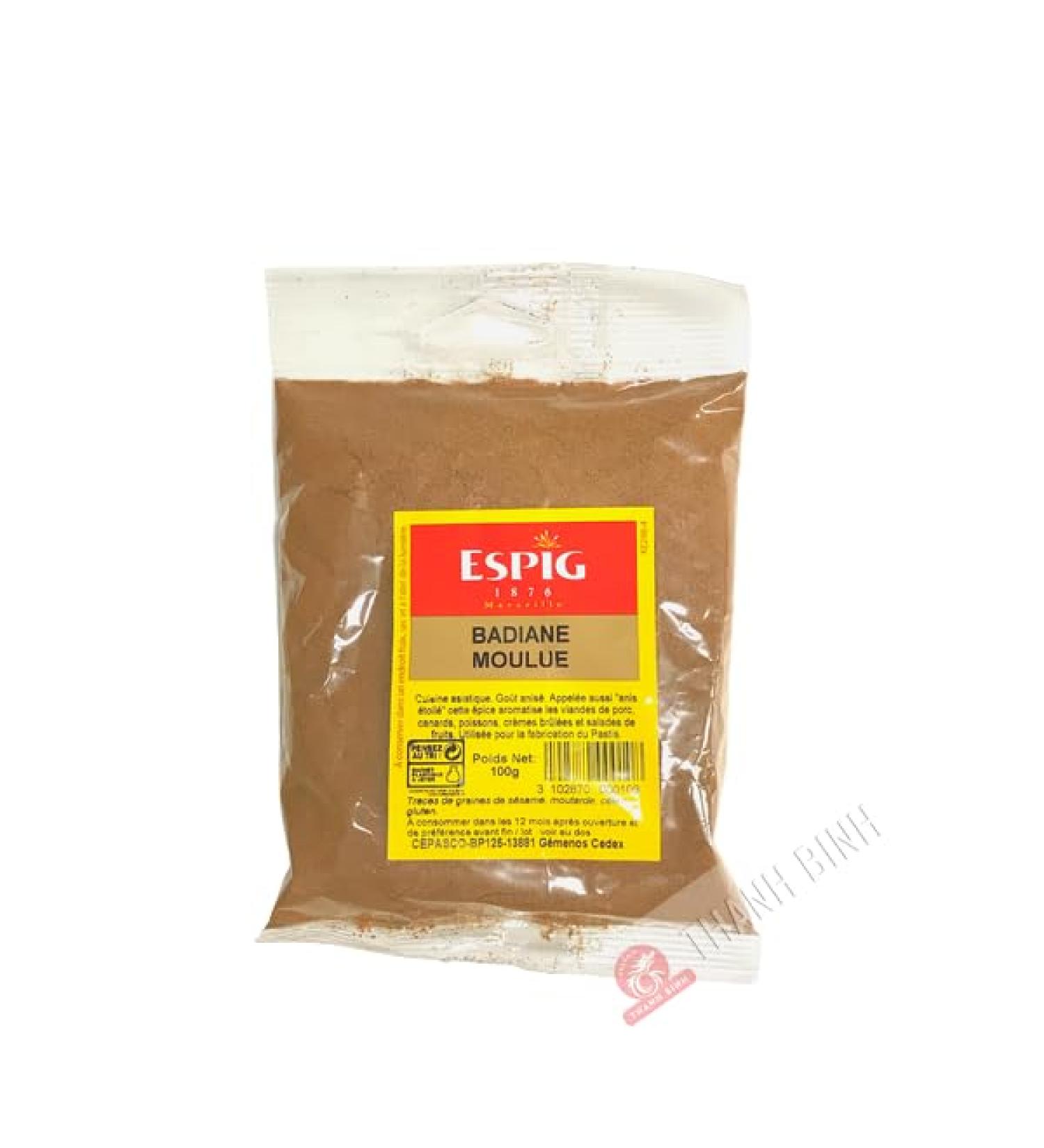 Ground Star Anise - Ground Badiane 50 g - Pack of 3