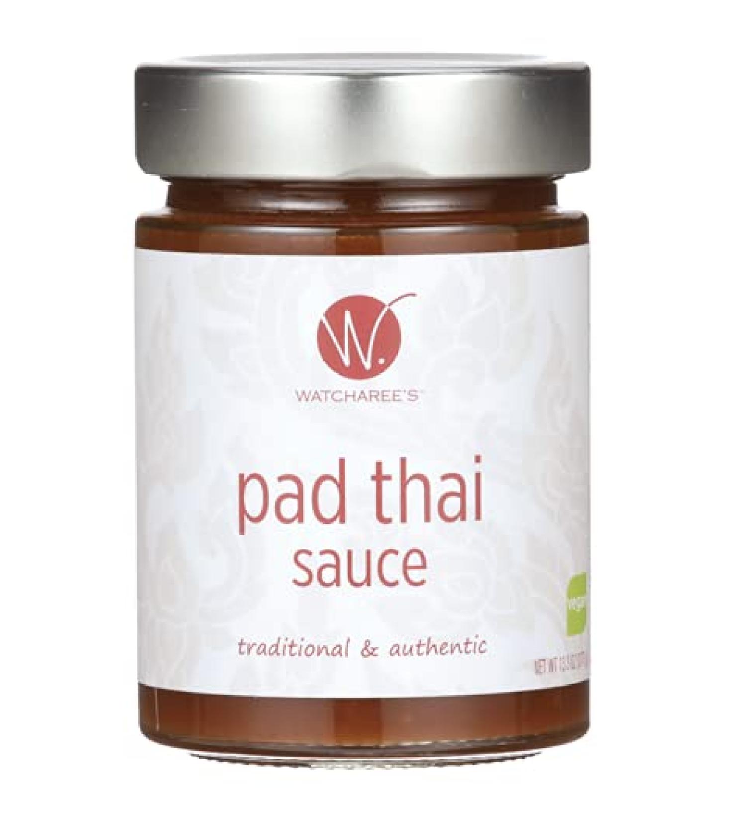 WATCHAREE Pad Thai Sauce - Vegan, Non-GMO, Authentic Thai Recipe, 13.3oz Jar - Buy Online on GoSupps.com