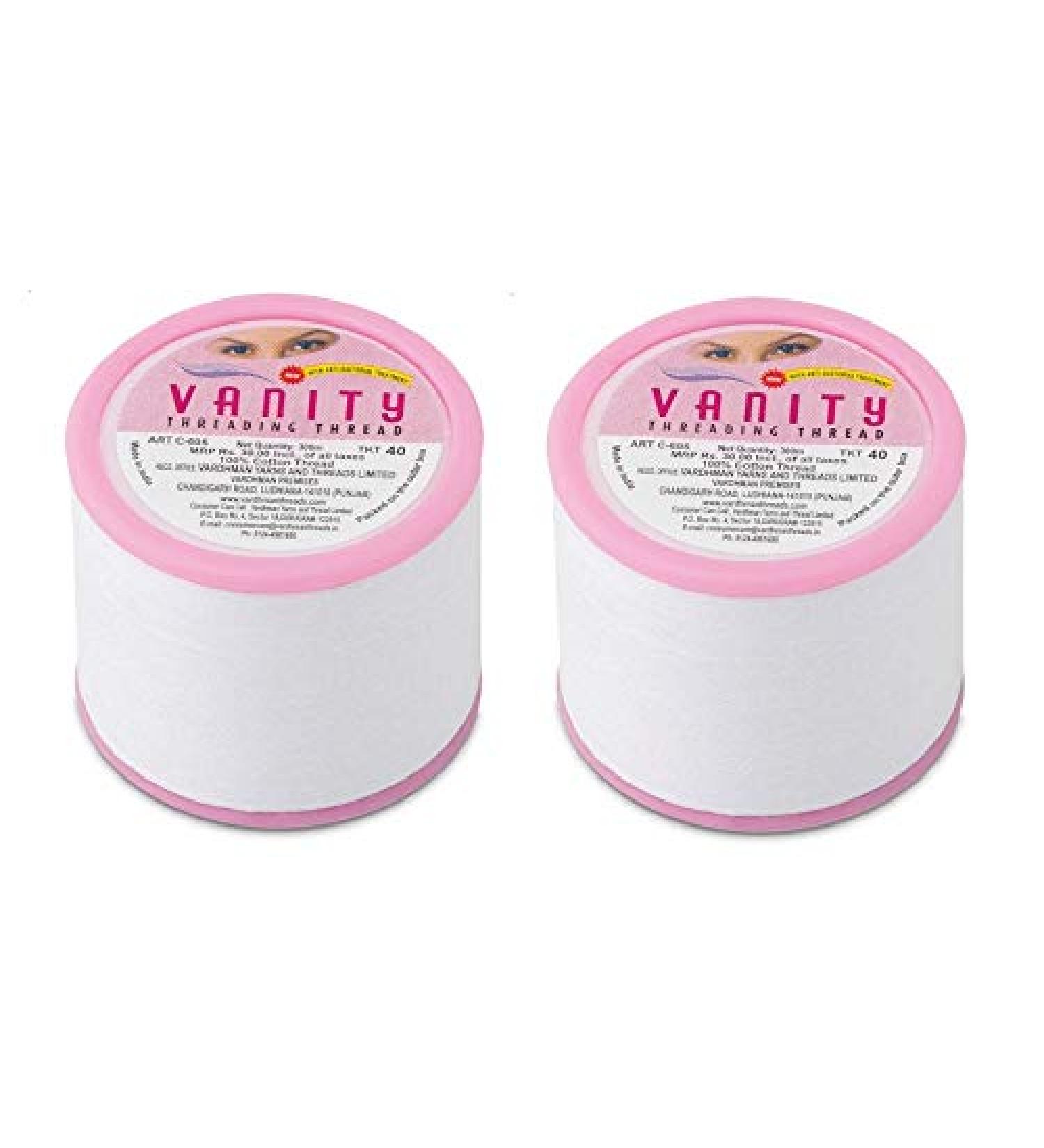 2 Coils Vanity Eyebrow Thread - Antibacterial Cotton Facial Hair Removal | Best Eyebrow Threading Solution - Buy Online on GoSupps.com