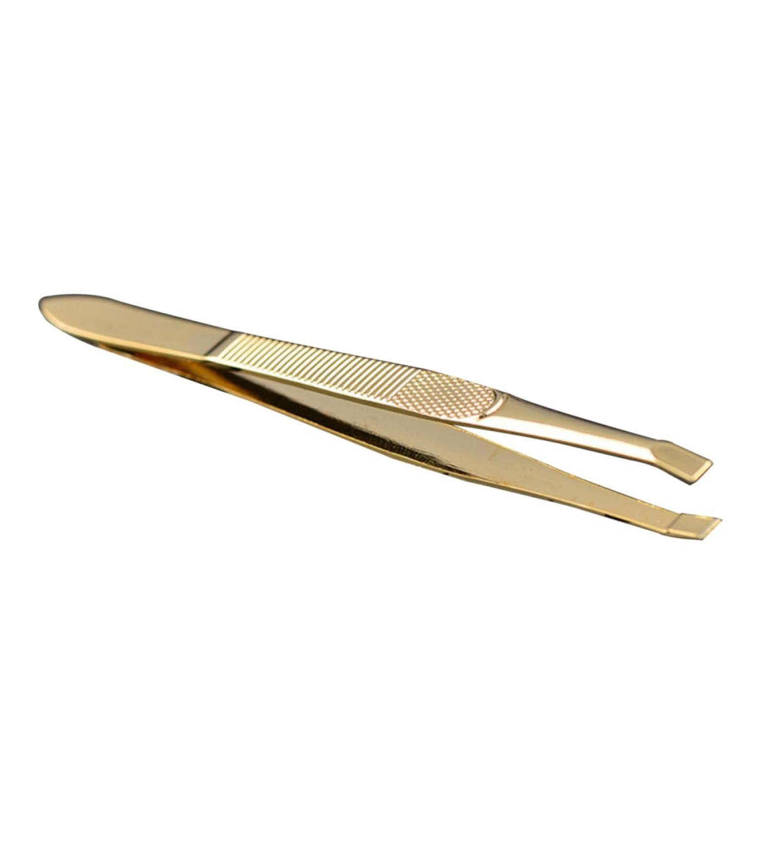 Beaupretty Eyelashes Extension Clip Tweezers Facial Hair Slant tip tweezer Eyebrow Remover Tools Curved Precision fine Pointed tweezer Slant Eyebrow Eyebrow Clip Eyelash Miss Eyebrow Tools medium Golden - Buy Online on GoSupps.com