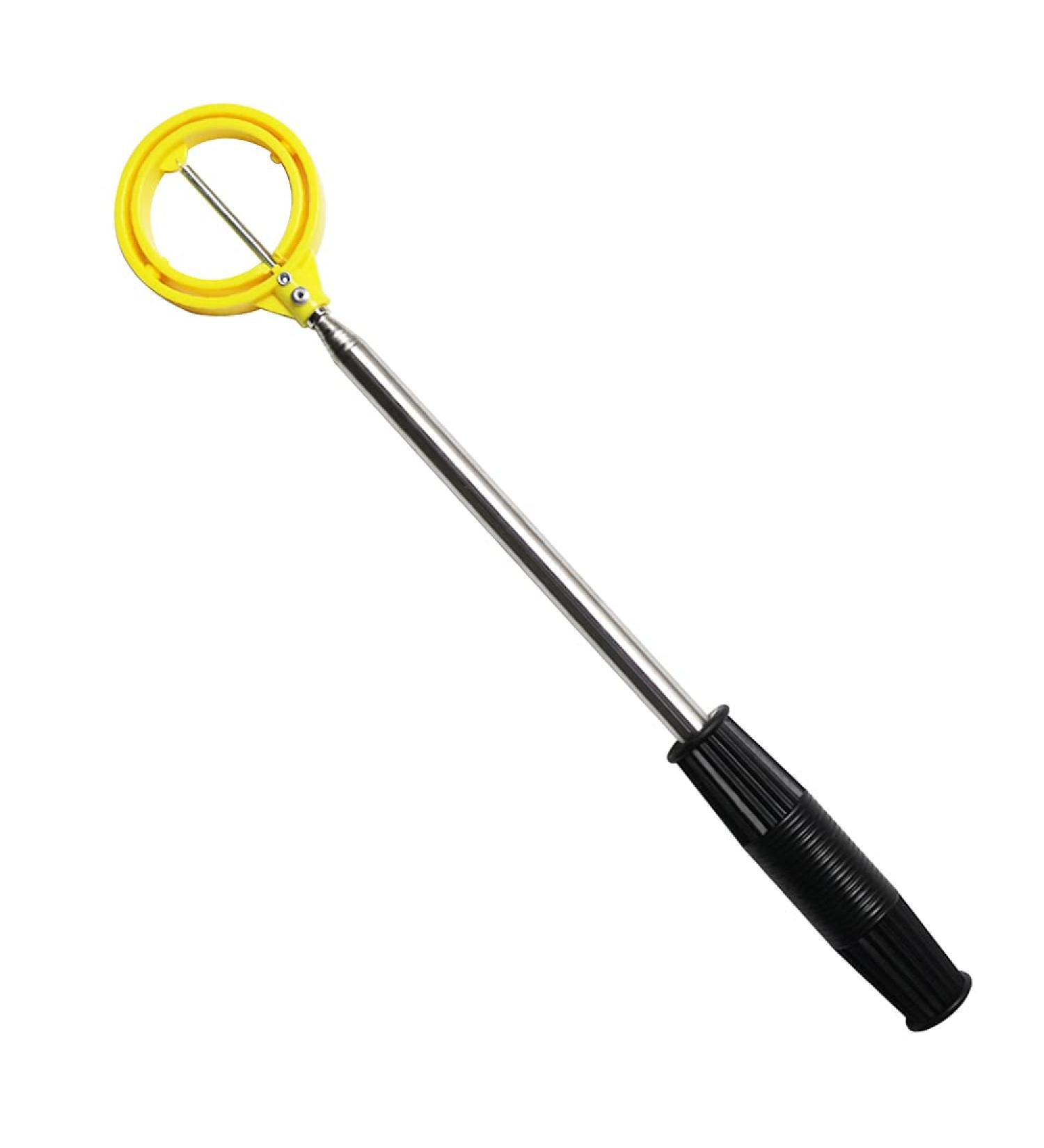 PINMEI Golf Ball Retriever Tool - Automatic Extendable Stainless Steel for Water Hazards - White/Yellow - Perfect Gift for Golfers - Buy Online on GoSupps.com