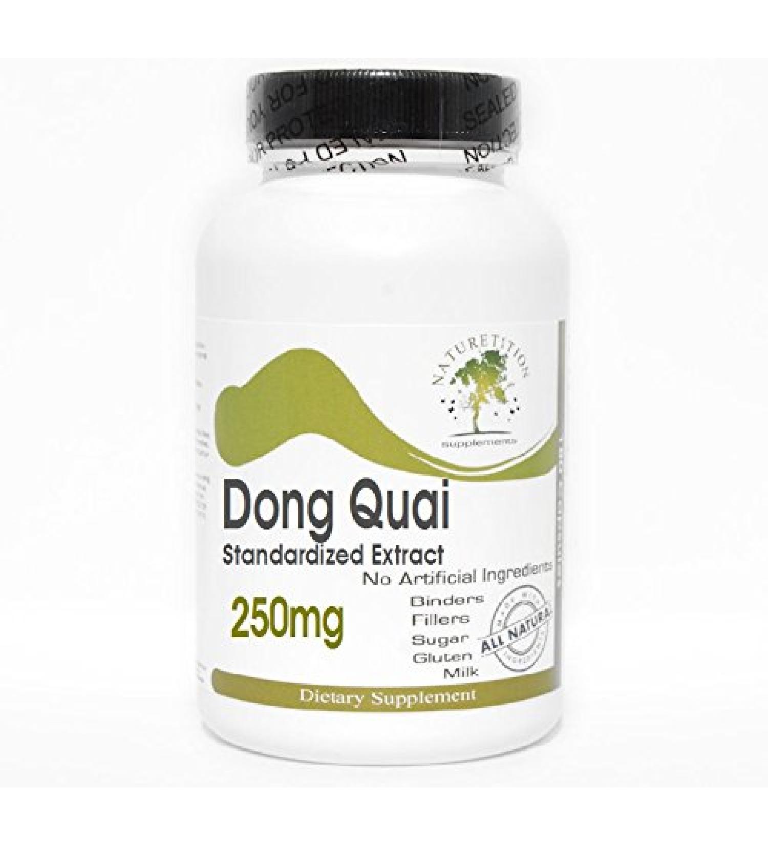 Dong Quai Standardized Extract 250mg 100 Capsules - No Additives Naturetition Supplements